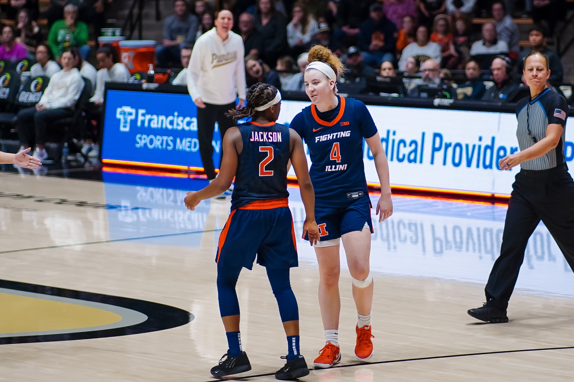 CHAMPAIGN, IL - December 28 2025 - The game between the Purdue Boilermakers and the Illinois Fighting Illini at Mackey Arena in West Lafayette, IN. Photo By Illinois Athletics