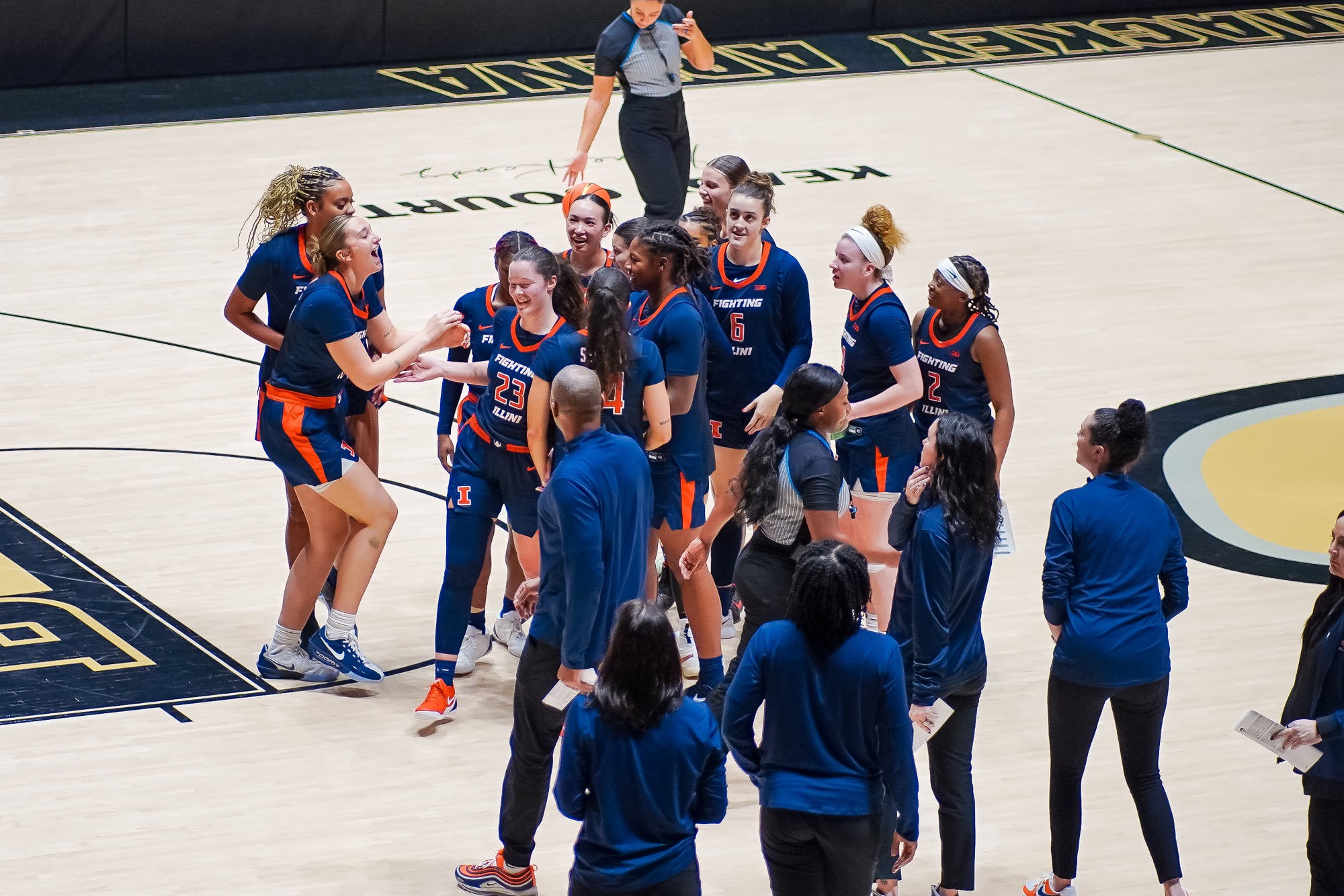 CHAMPAIGN, IL - December 28 2025 - The game between the Purdue Boilermakers and the Illinois Fighting Illini at Mackey Arena in West Lafayette, IN. Photo By Illinois Athletics