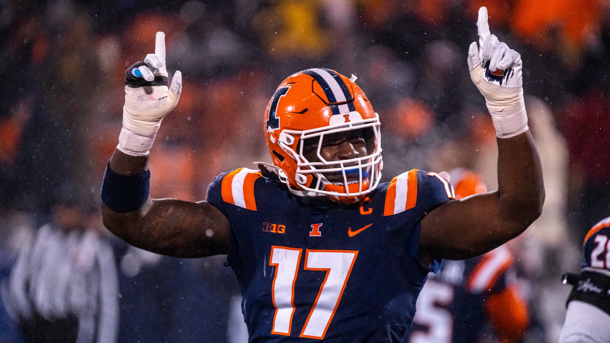 Gabe Jacas celebrating