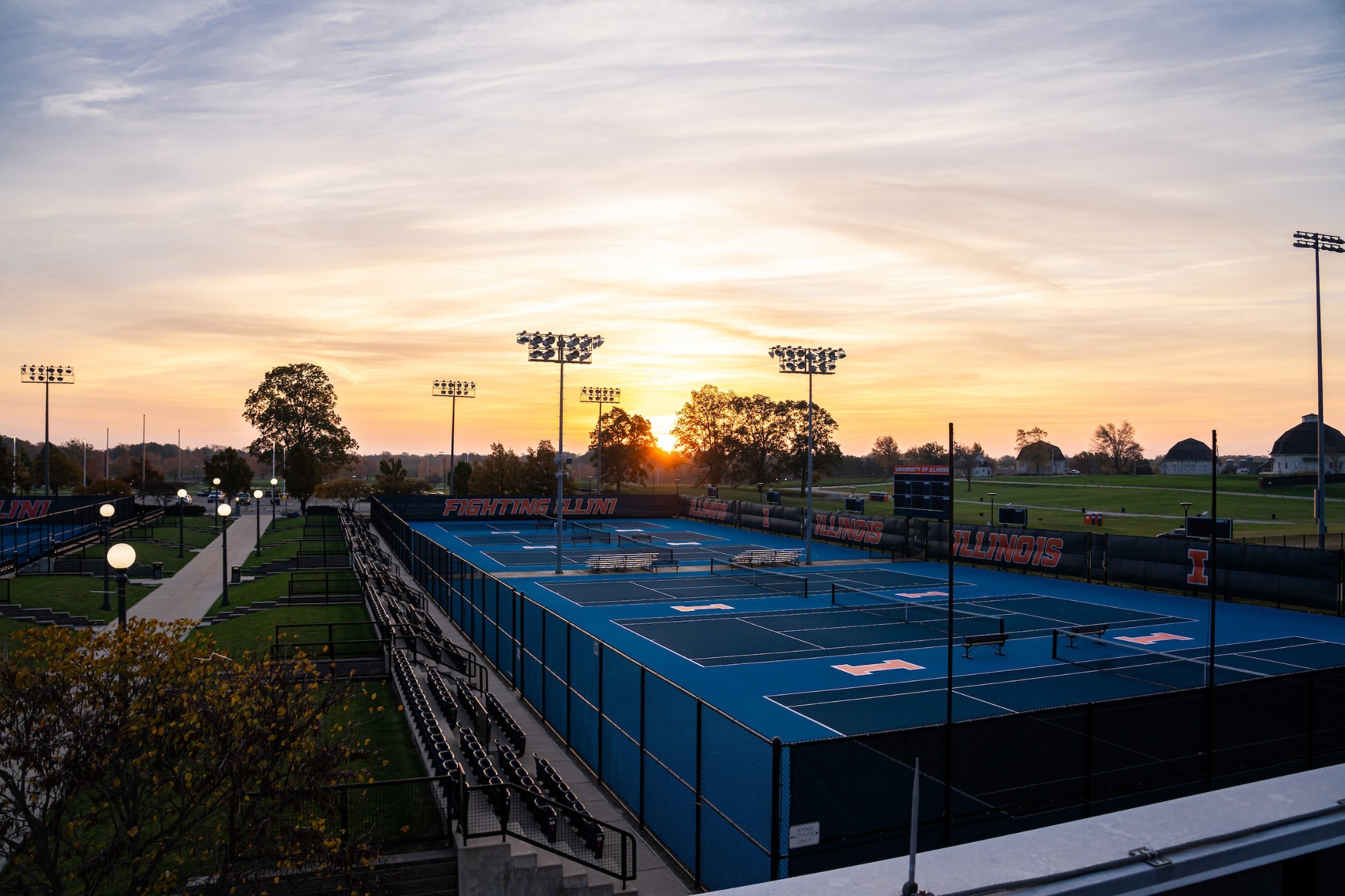 Atkins Tennis Center facility overhead