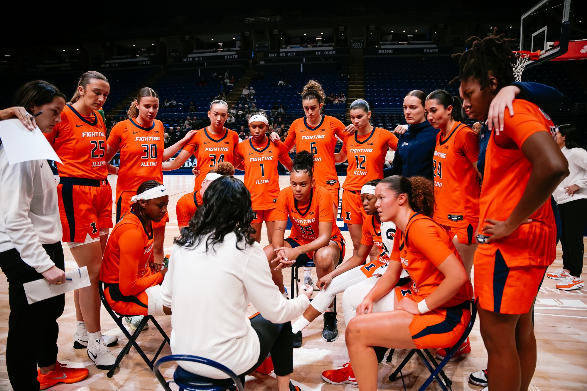 CHAMPAIGN, IL - January 11 2026 - The game between the Penn State Lady Lions and the Illinois Fighting Illini at Bryce Jordan Center in State College, PA. Photo By Illinois Athletics