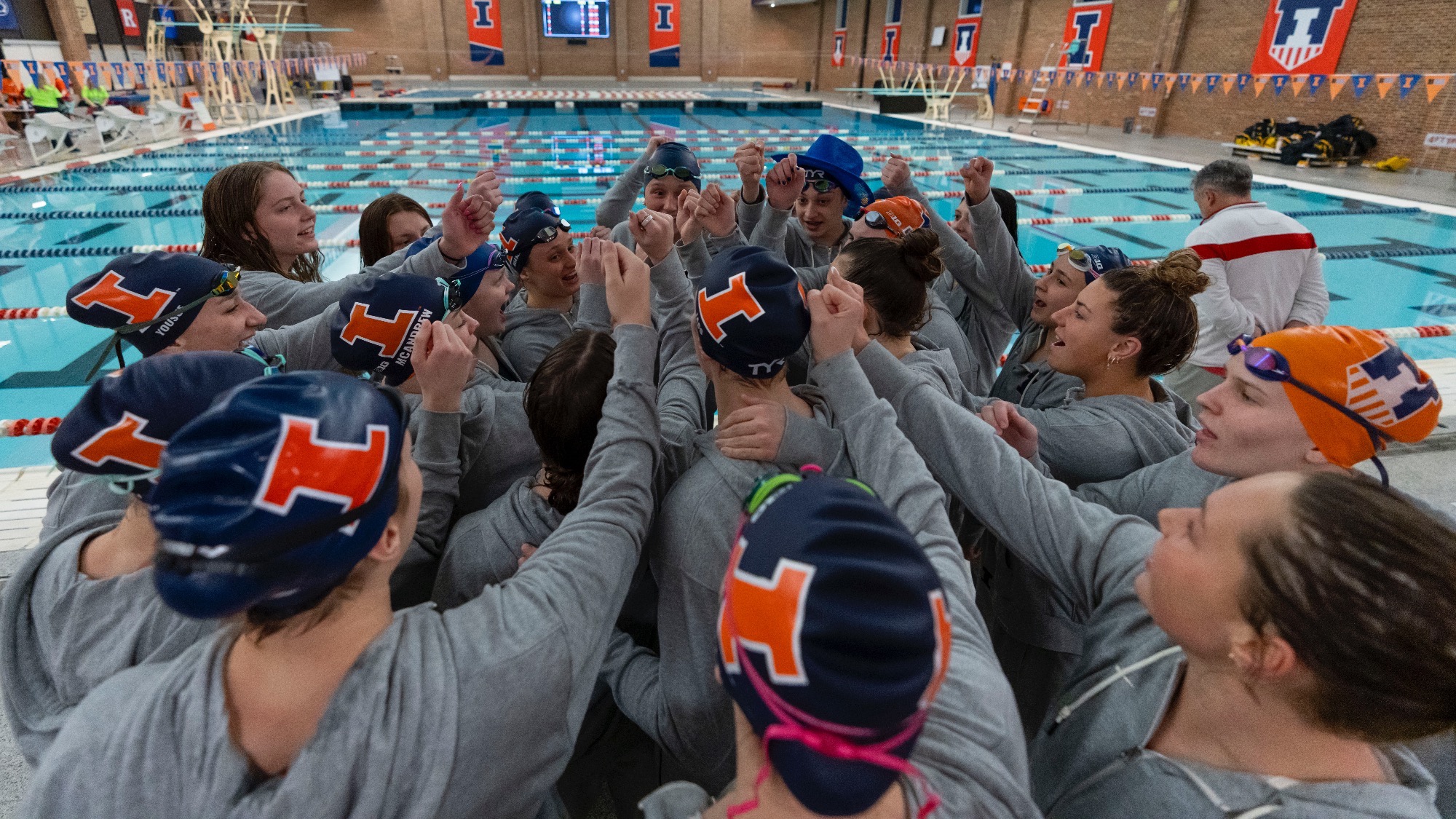 CHAMPAIGN, IL - January 16, 2026 - \sd during the meet between the  SD and the Illinois Fighting Illini at the Arc Pool in Champaign, IL. Photo By Ashley Ray/Fighting Illini