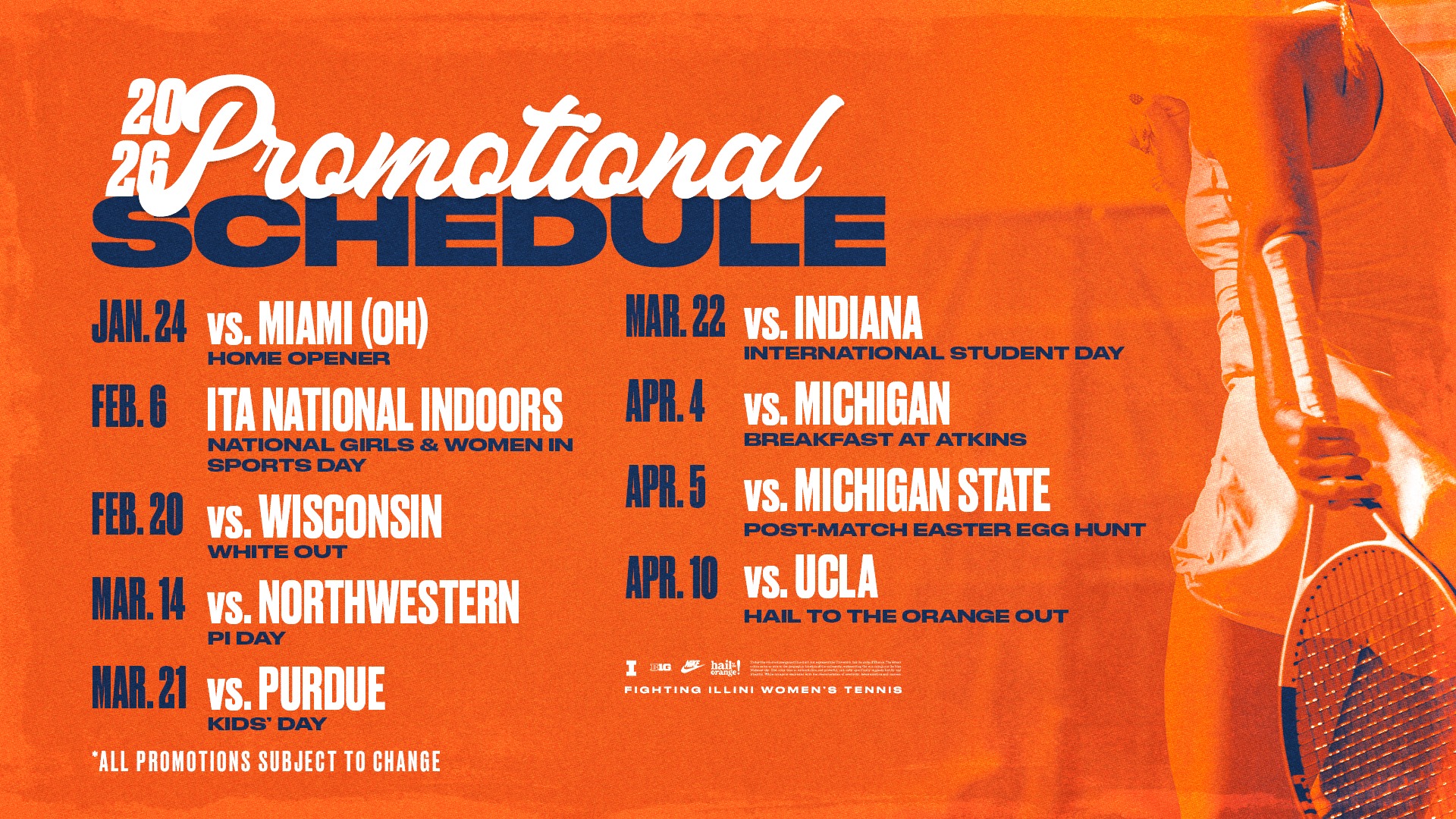 WTEN promo schedule 2026 graphic