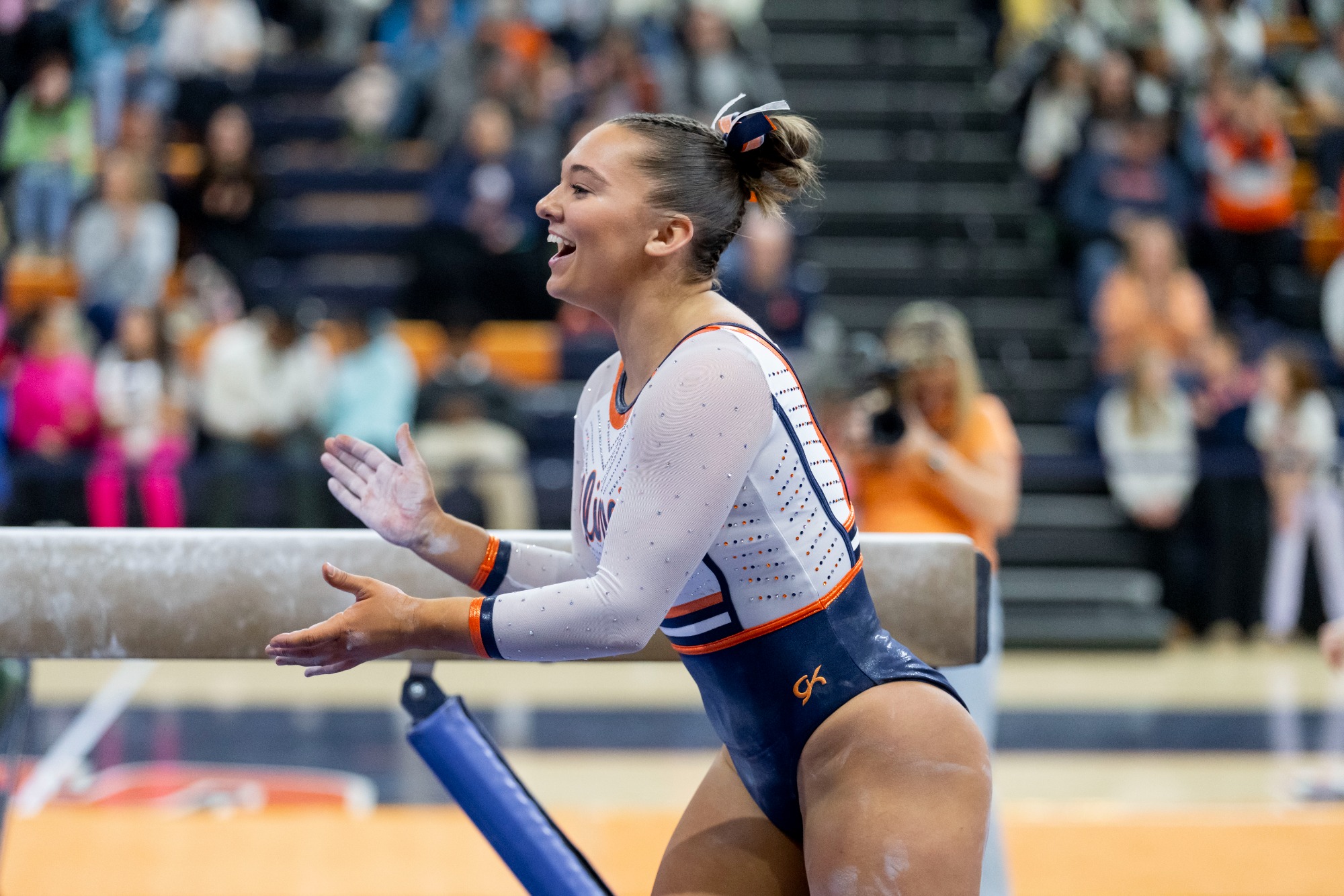 CHAMPAIGN, IL - February 01, 2026 - Alea Byrne during the meet between the Maryland Terrapins and the Illinois Fighting Illini at Huff Hall in Champaign, IL. Photo By Ashley Ray/Fighting Illini