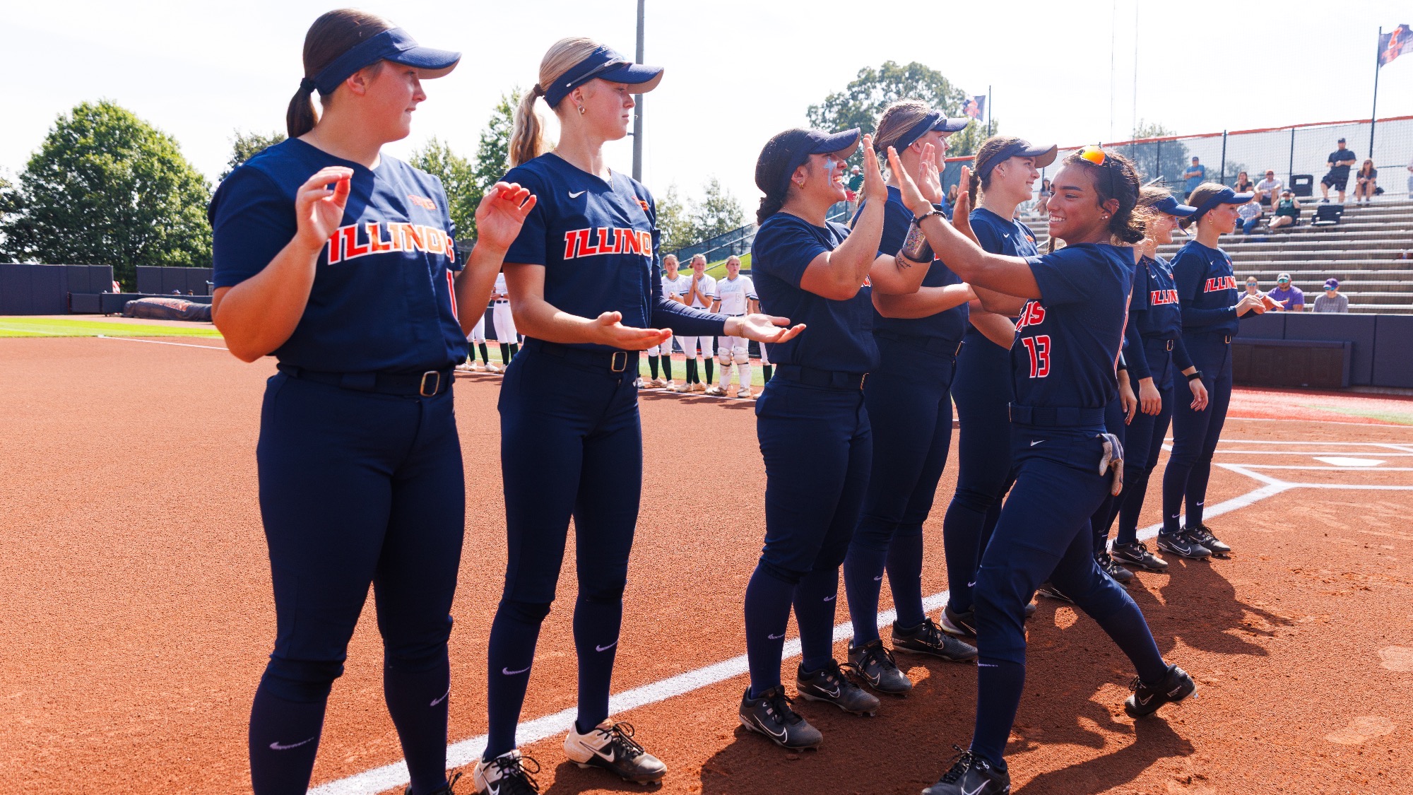Eden Echevarria goes down handshake line