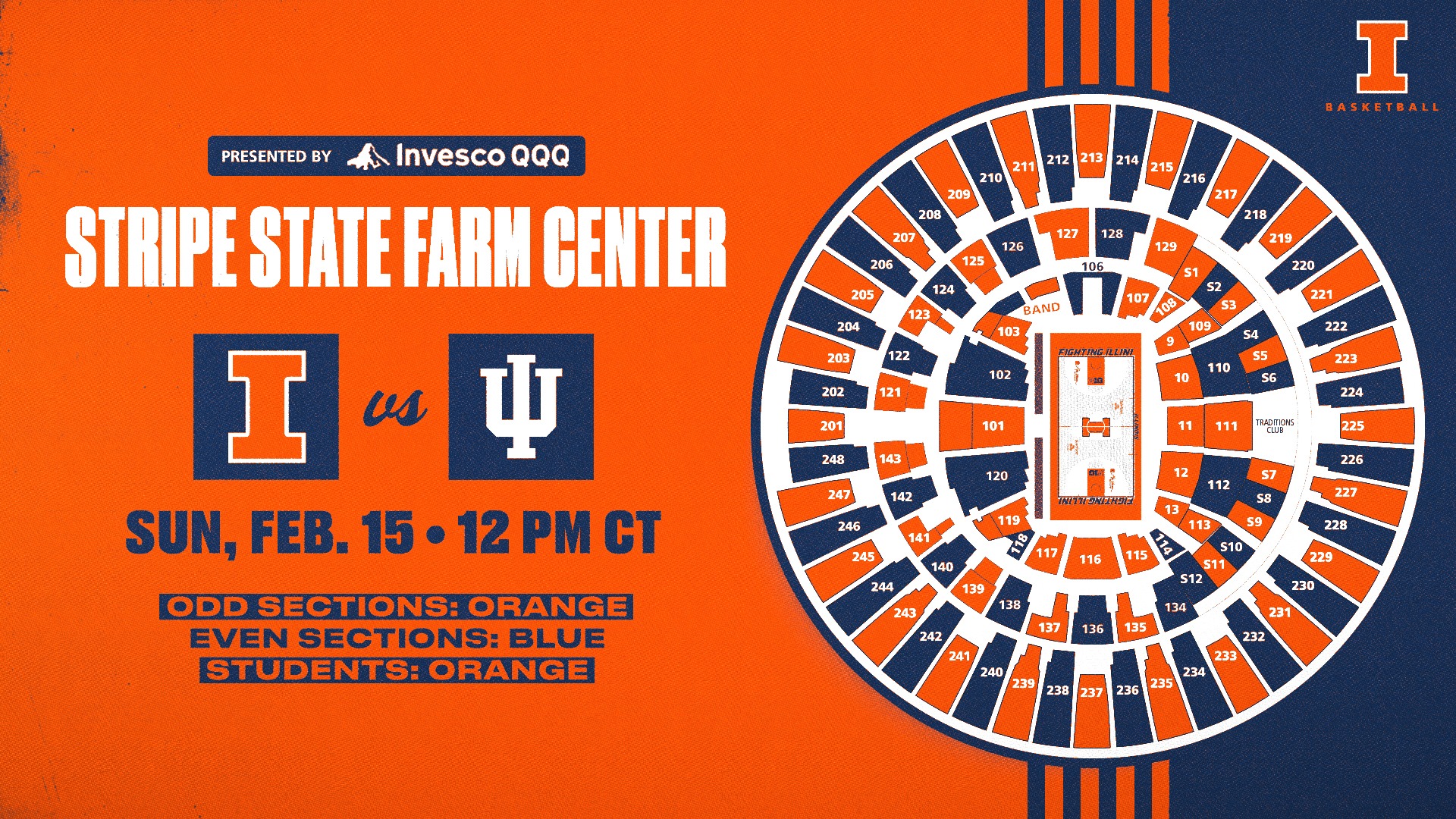 Stripe State Farm Center vs. Indiana - 2-15-26