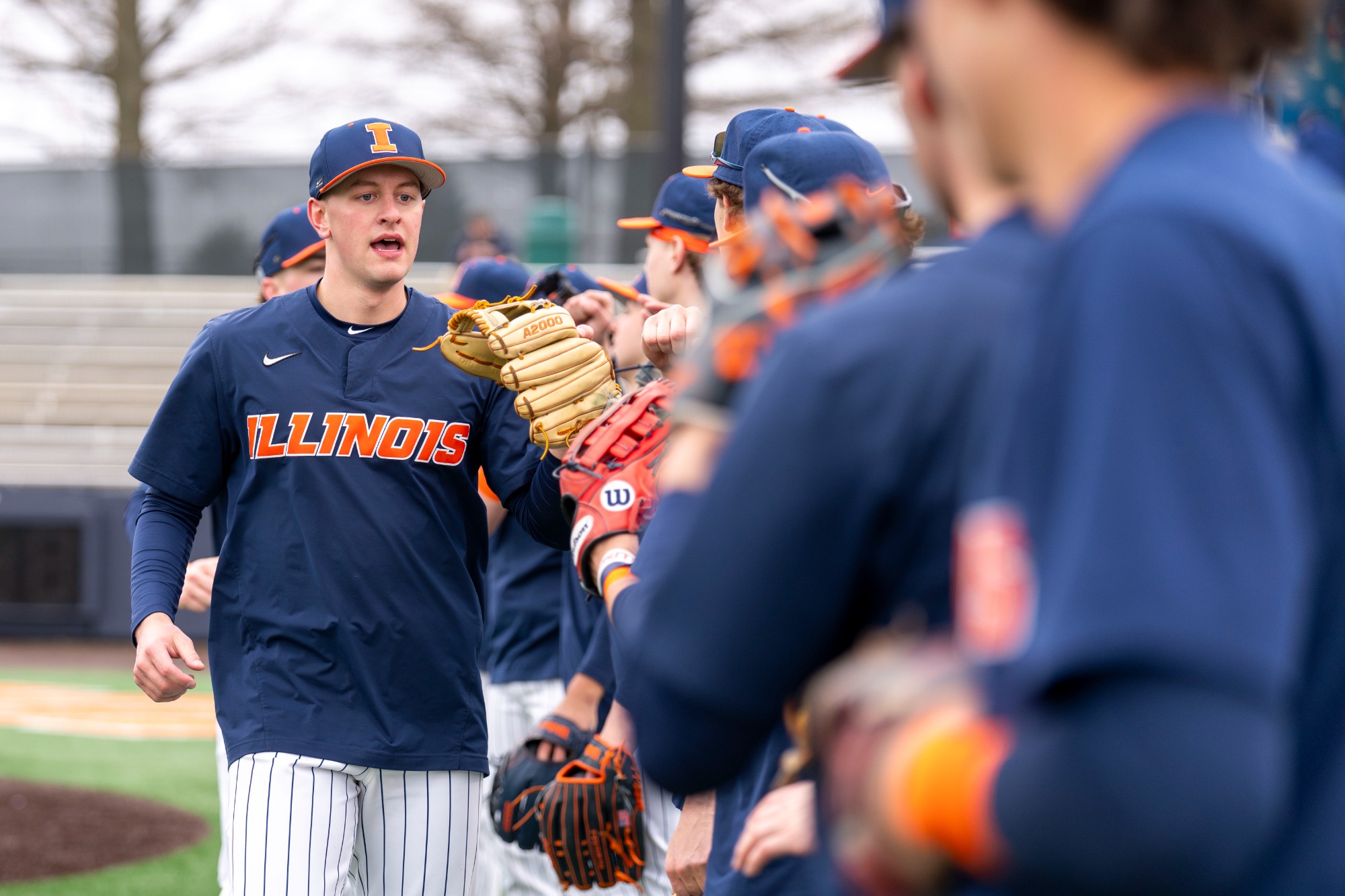 CHAMPAIGN, IL - February 17, 2026 - Infielder Jack Zebig (#2) during the game between the Butler Bulldogs and the Illinois Fighting Illini at Illinois Field in Champaign, IL. Photo By Ashley Ray/Fighting Illini