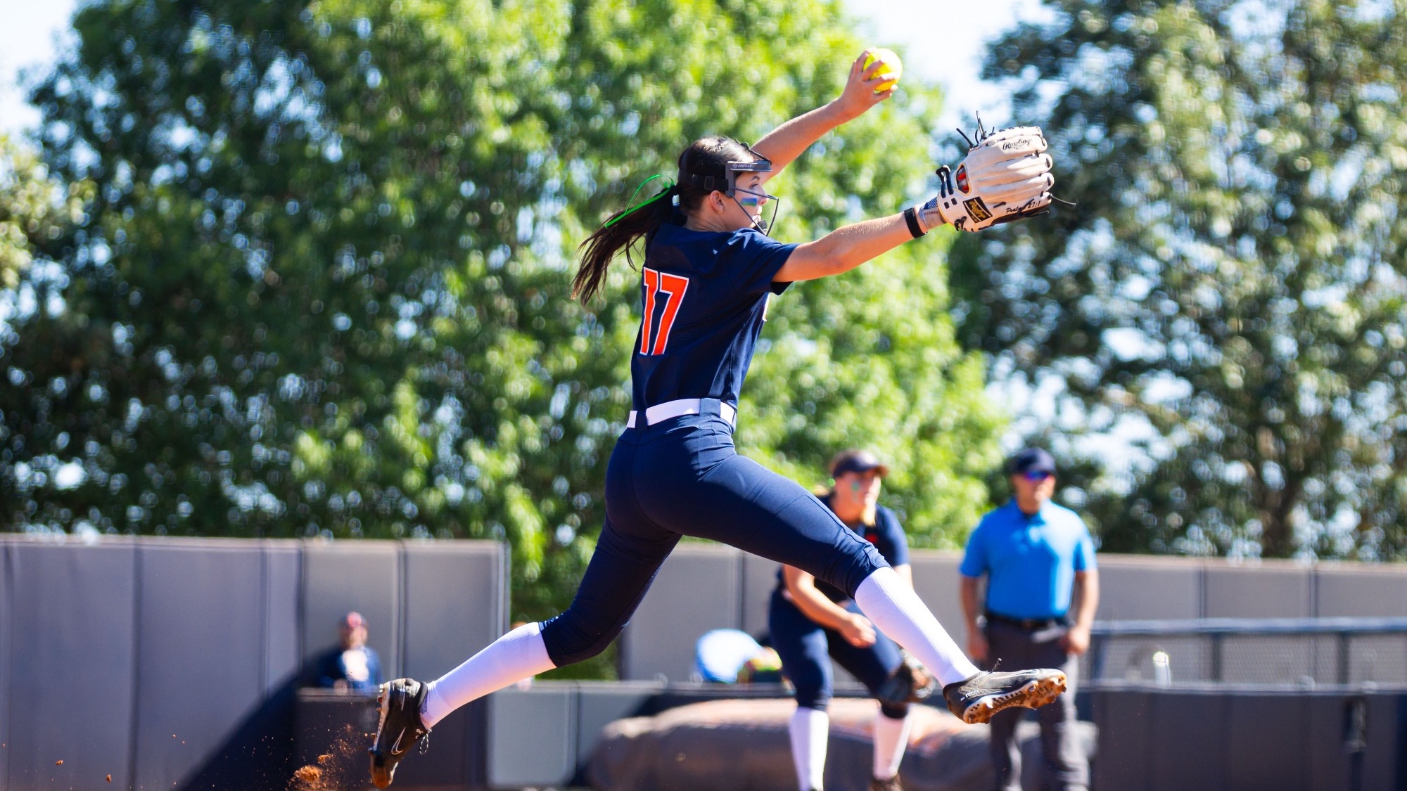 Abby Sabalaskey pitching at Eichelberger Field