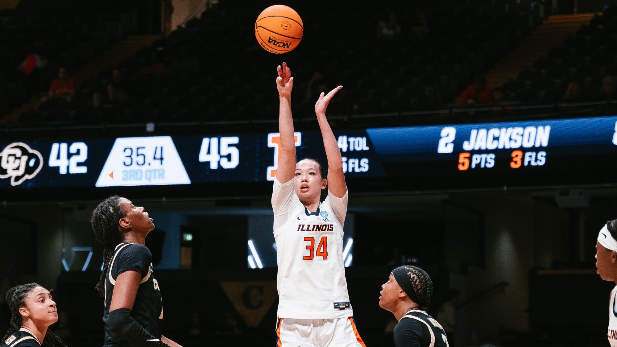 NASHVILLE, TN - March 21, 2026 - Photos taken during the first round NCAA Tournament game between the Colorado Buffaloes and the Illinois Fighting Illini in Nashville, TN. (Photo By Madison Dabrowski/Illinois Athletics)