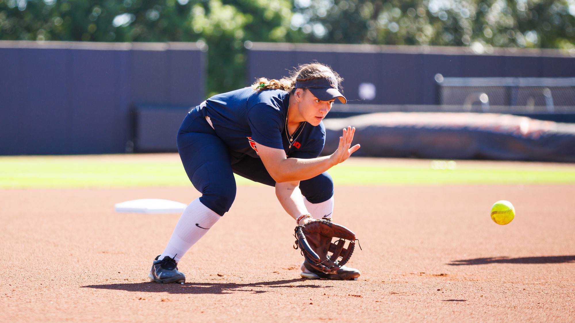 Adisyn Caryl fielding ball