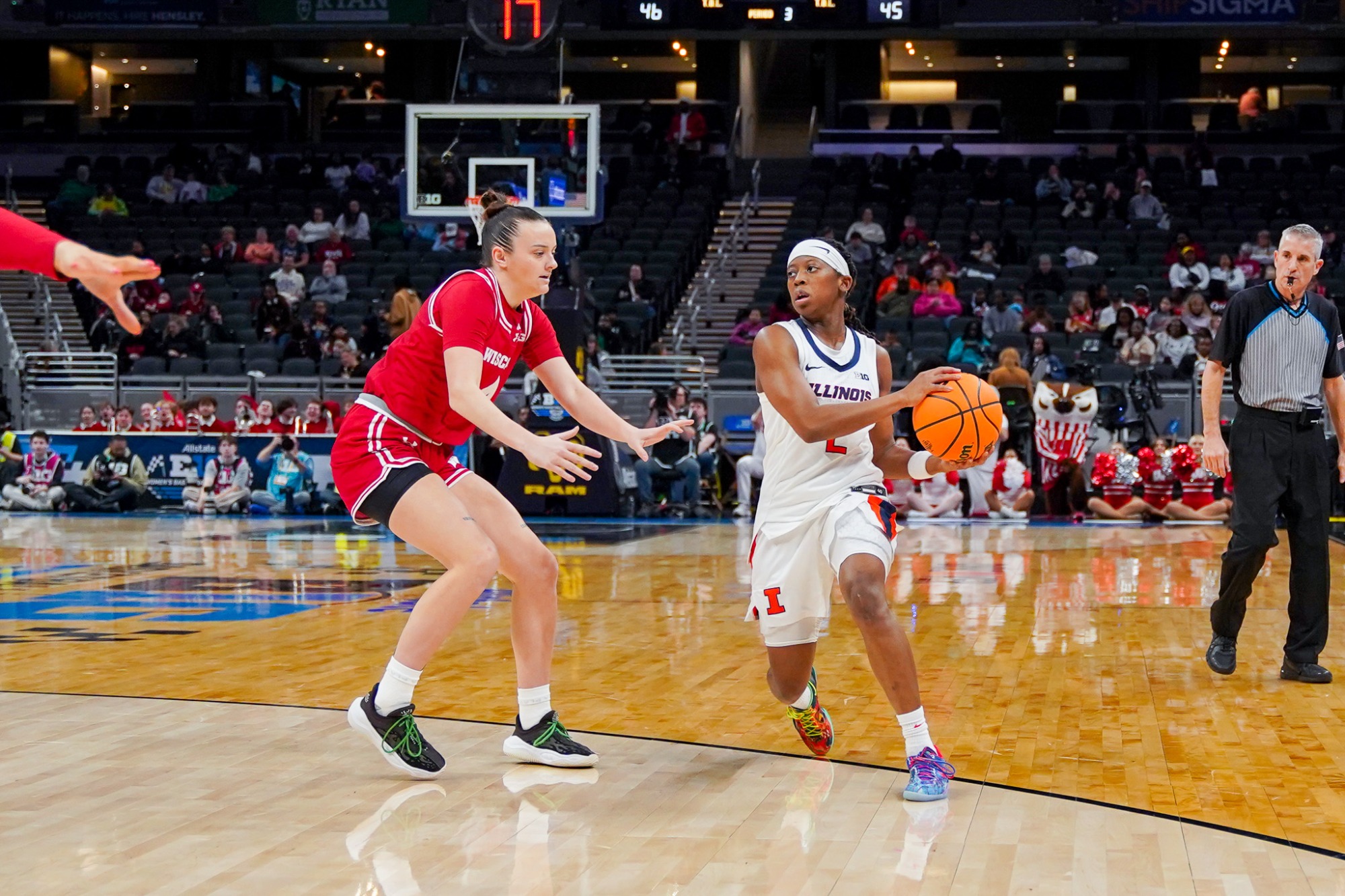 March 04, 2026 - The Big Ten Tournament game between the Wisconsin Badgers and the Illinois Fighting Illini at State Farm Center in Champaign, IL. Photo By Fighting Illini