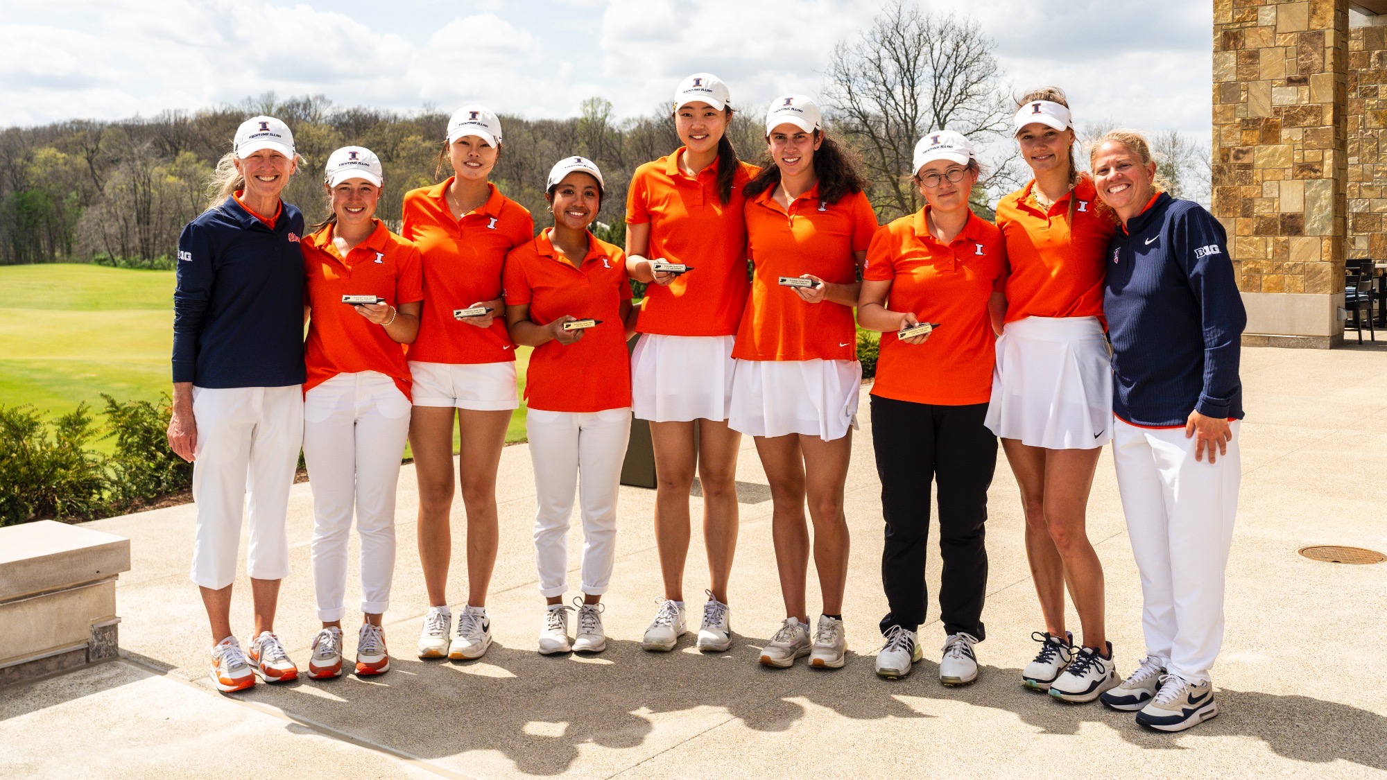 Illinois women's golf team after winning the 2026 Boilermaker Spring Classic.