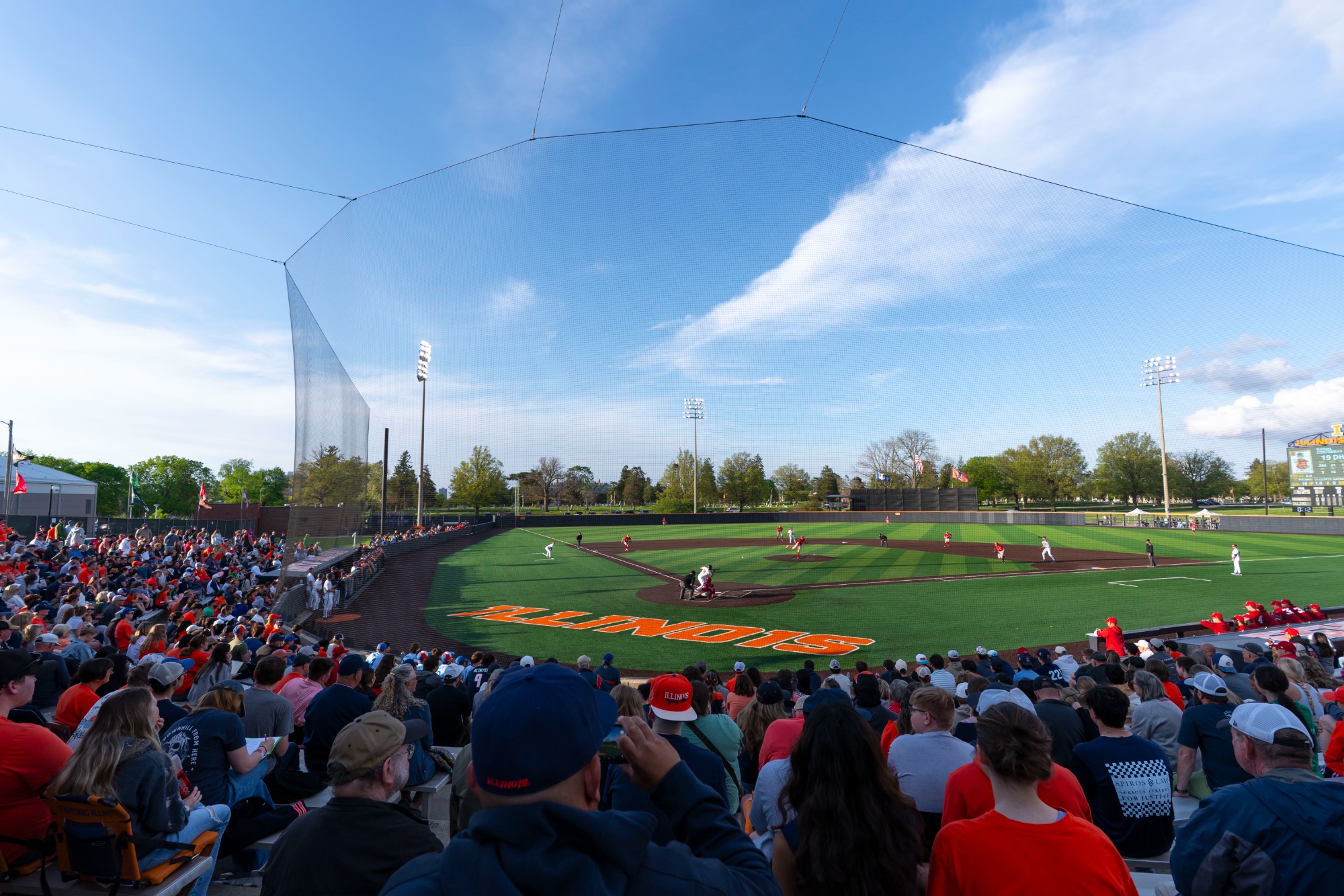 CHAMPAIGN, IL - April 24, 2026 - The Fighting Illini during the game between the Nebraska Cornhuskers and the Illinois Fighting Illini at Illinois Field in Champaign, IL. Photo By Ashley Ray/Fighting Illini