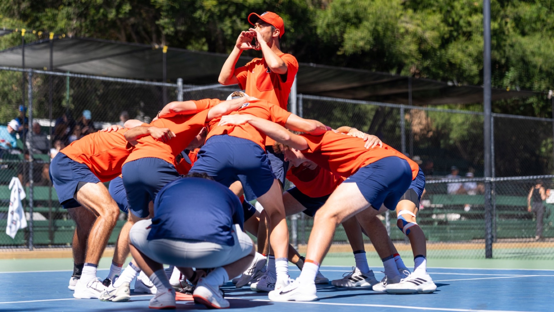 ILLINI MTEN - Big Ten Tournament Semifinals - Ohio State - huddle