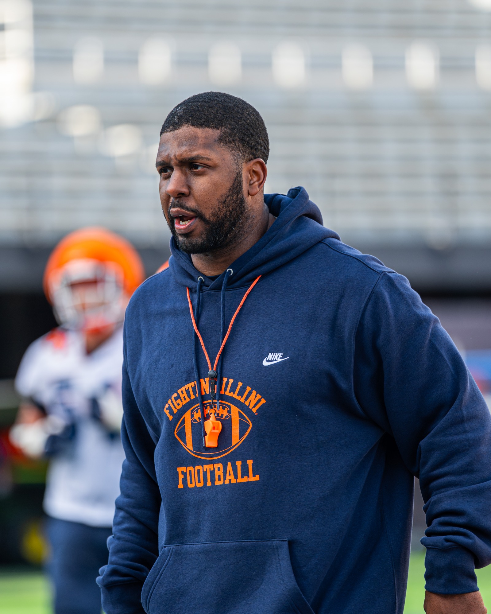 CHAMPAIGN, ILL. - March 25, 2026 - Jordan Thomas during spring ball practice. Illinois Fighting Illini Football at Gies Memorial Stadium. (Photo by Aaron Quinn/Illinois Athletics)