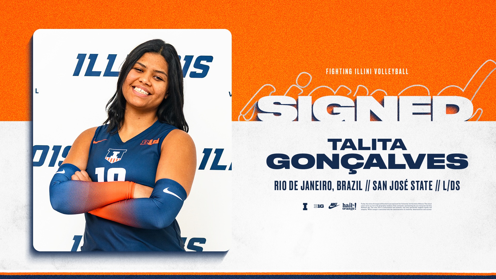 ILLINI VB - Talita Gonçalves Signed