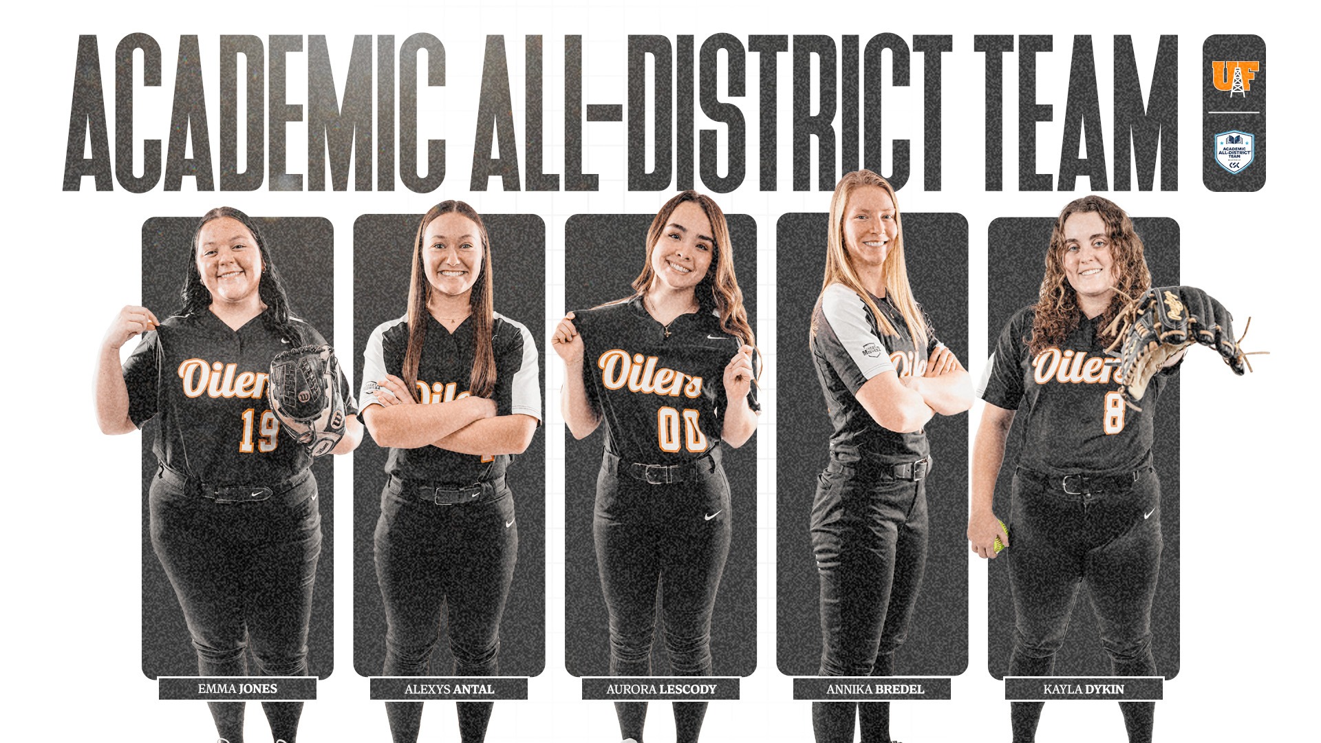 Academic All Distrcit Softball 2025