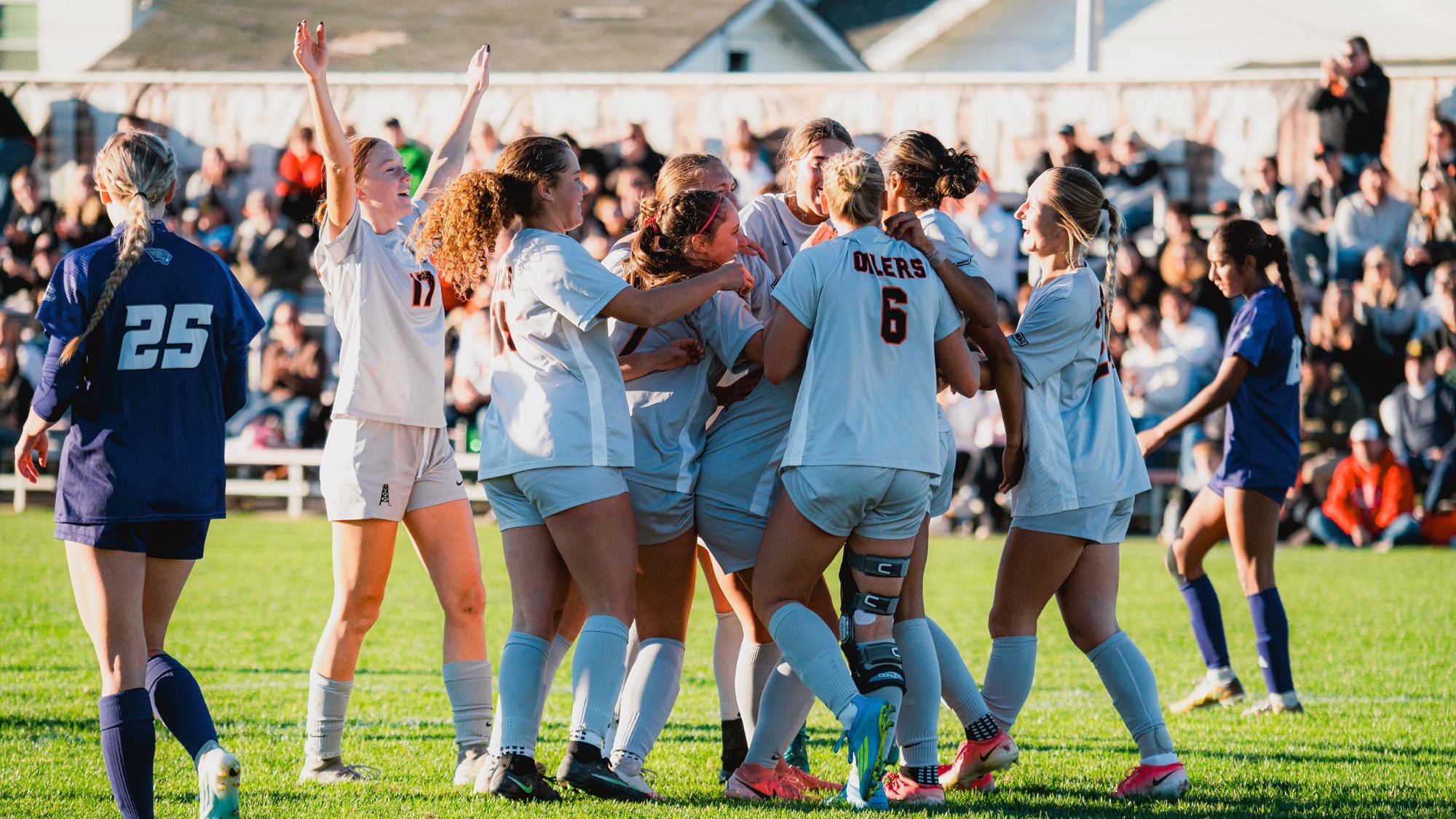 Oiler Women's Soccer Huddle