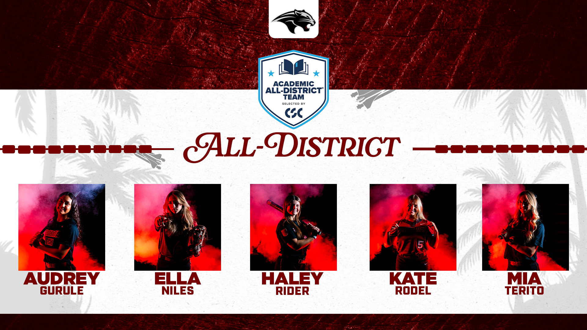 Softball 2026 CSC All-District