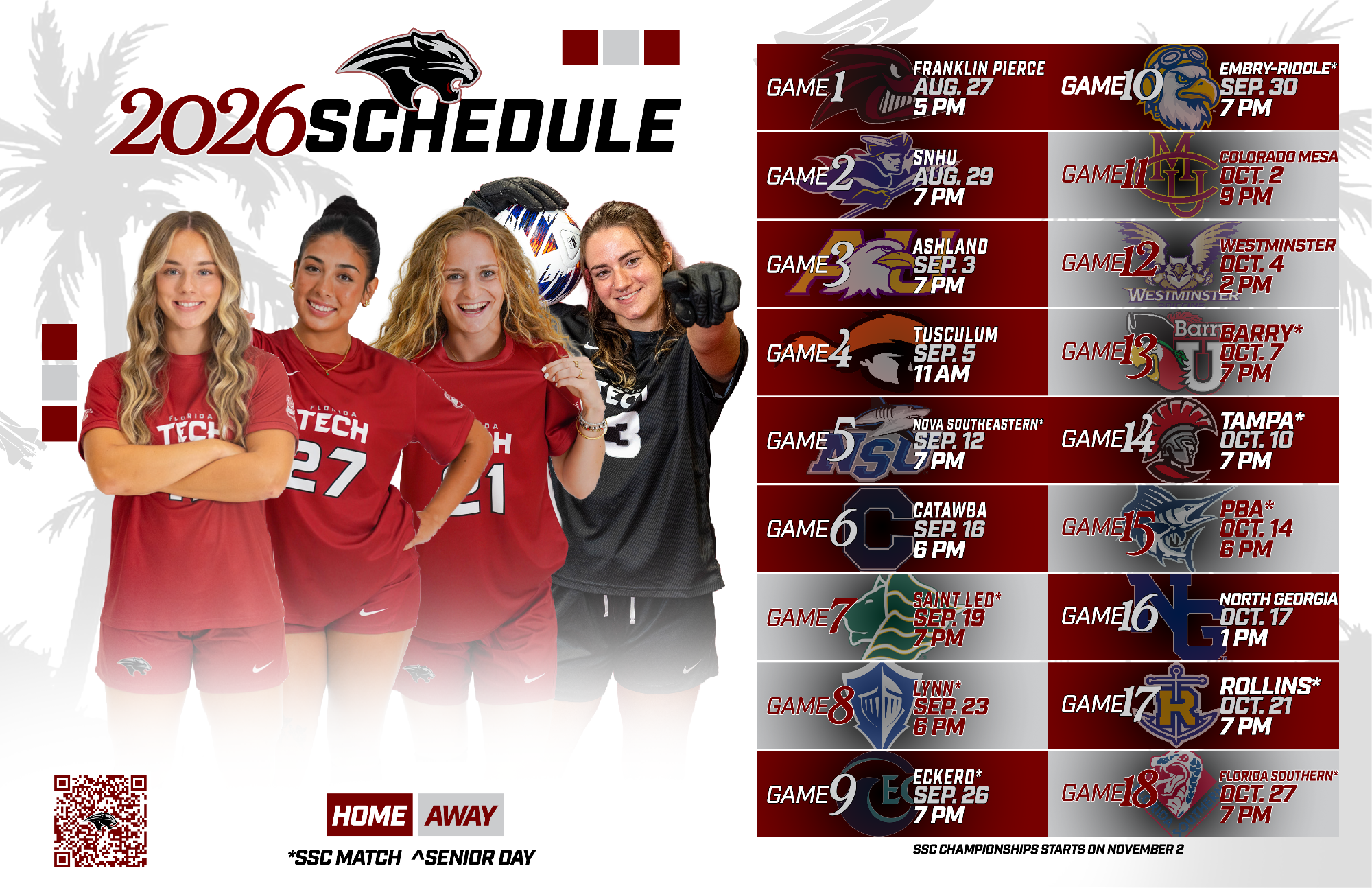 2026 WSOC Schedule
