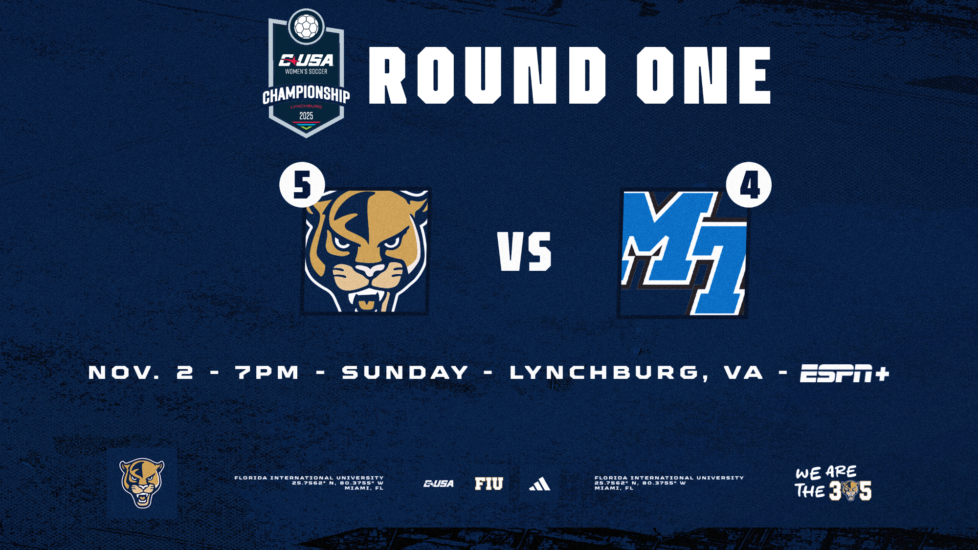 WSOC 2025 CUSA Tournament Round 1