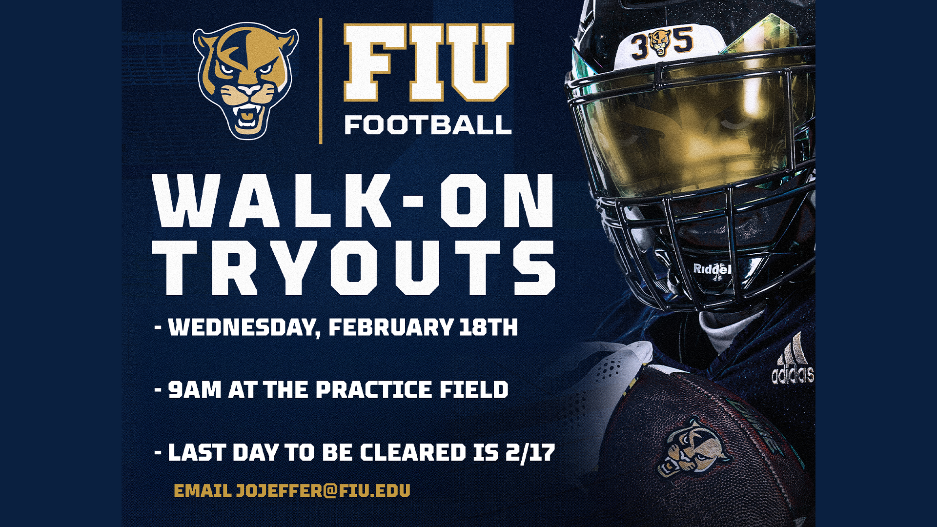 Walk-On Tryouts Football