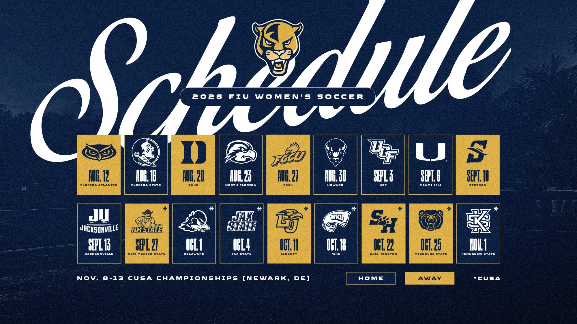 2026 FIU Women's Soccer Schedule
