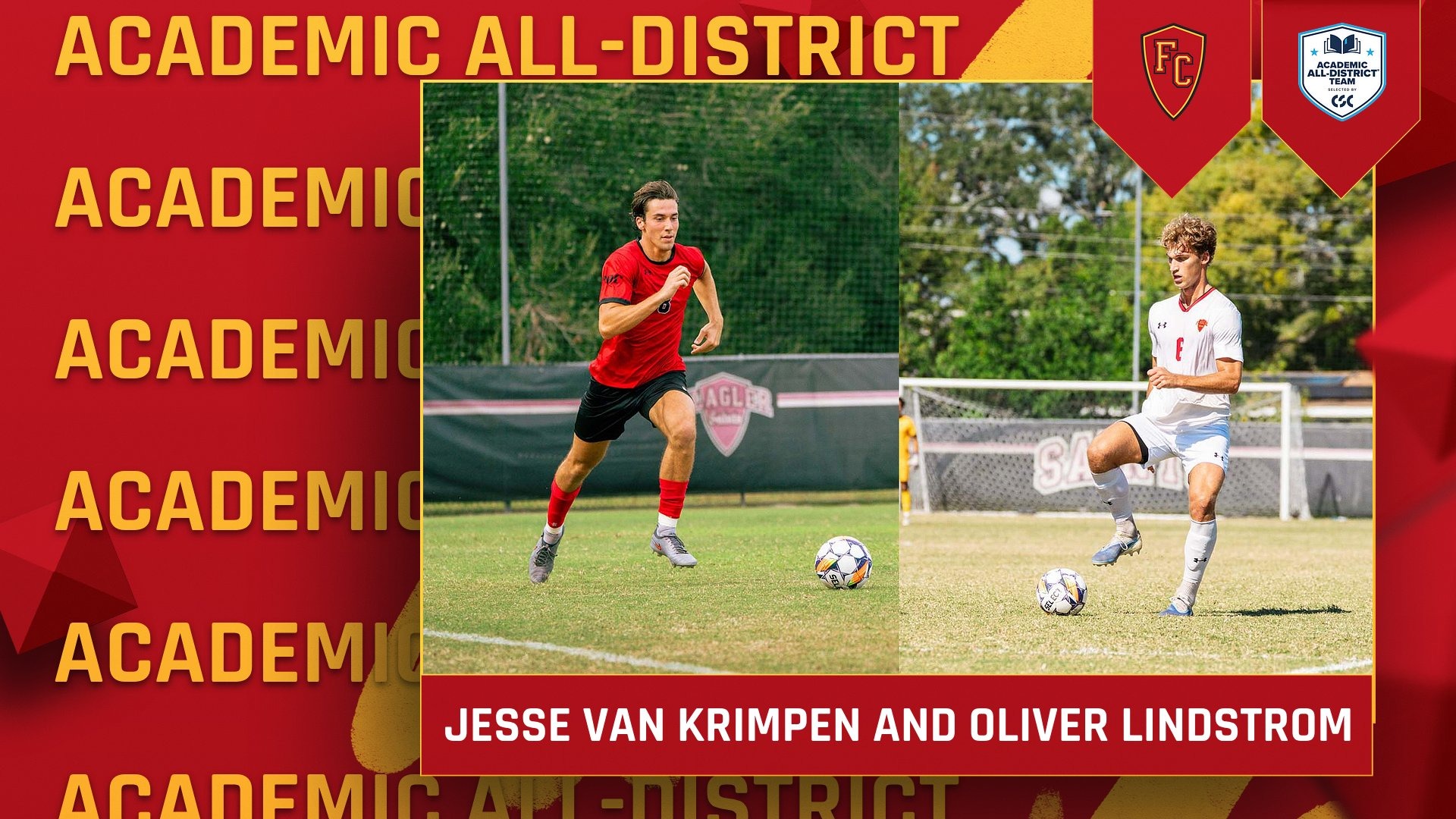 Flagler Academic All-District selections in men's soccer