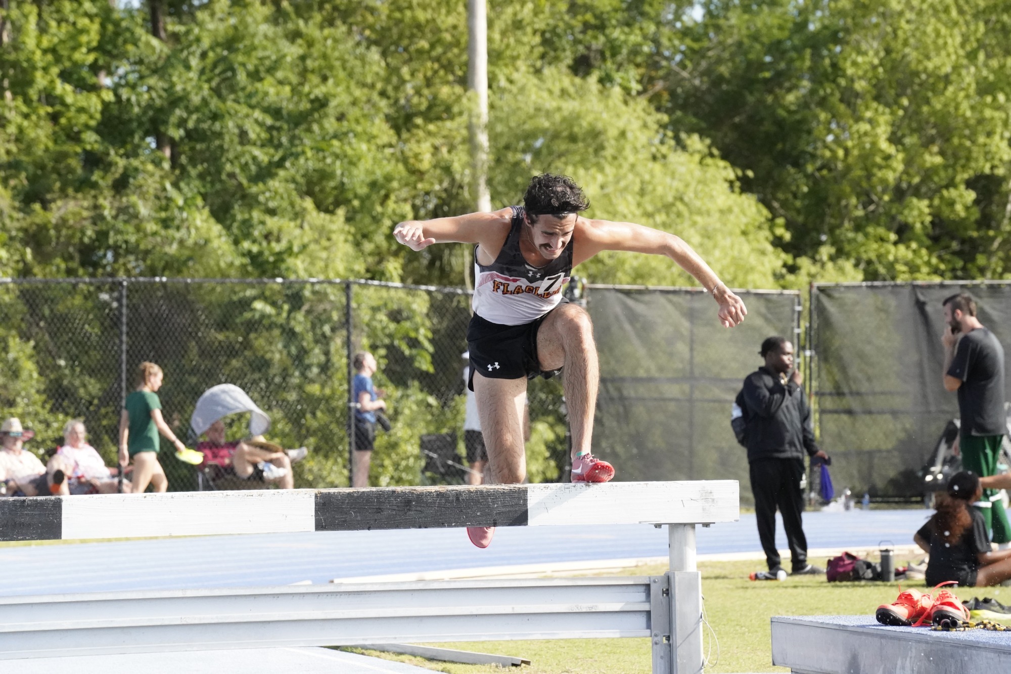 Christian Fernandez hurdling