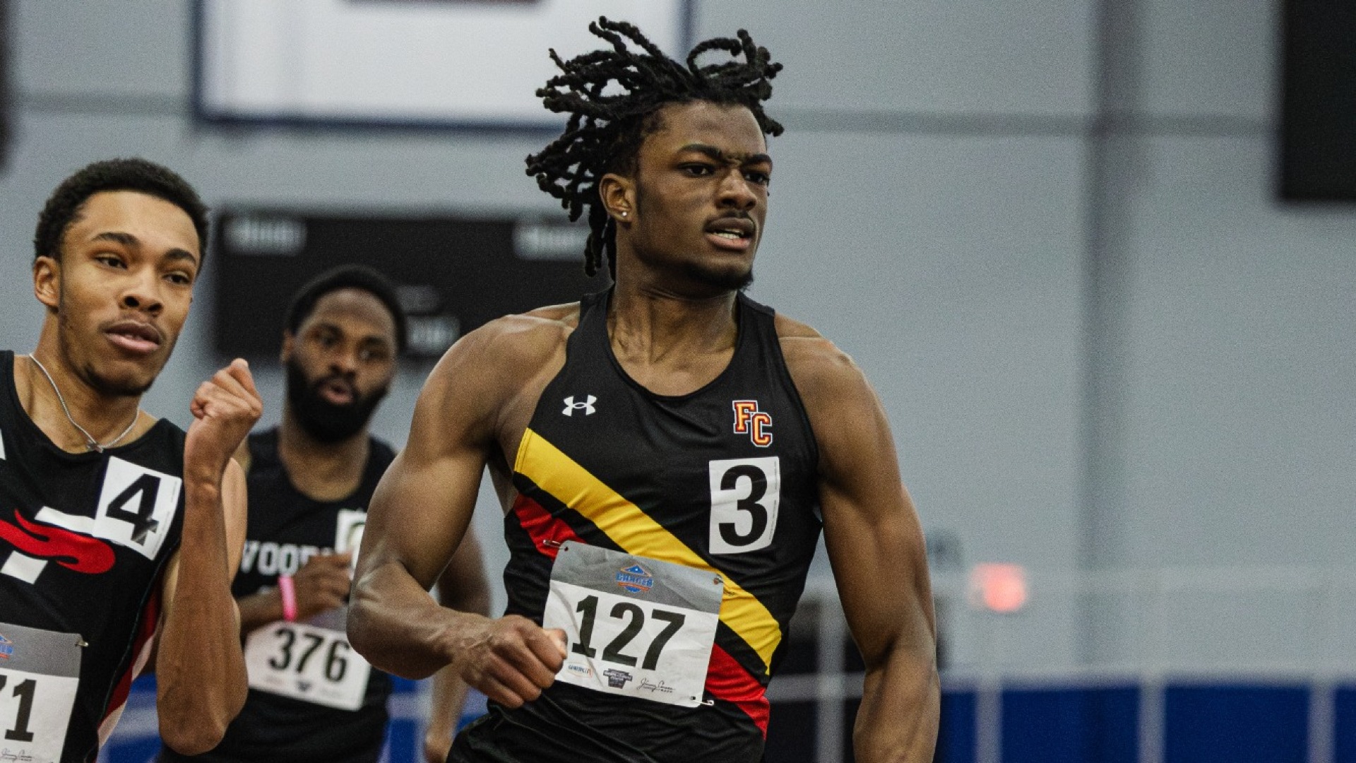 Malik Edwards aggressively running