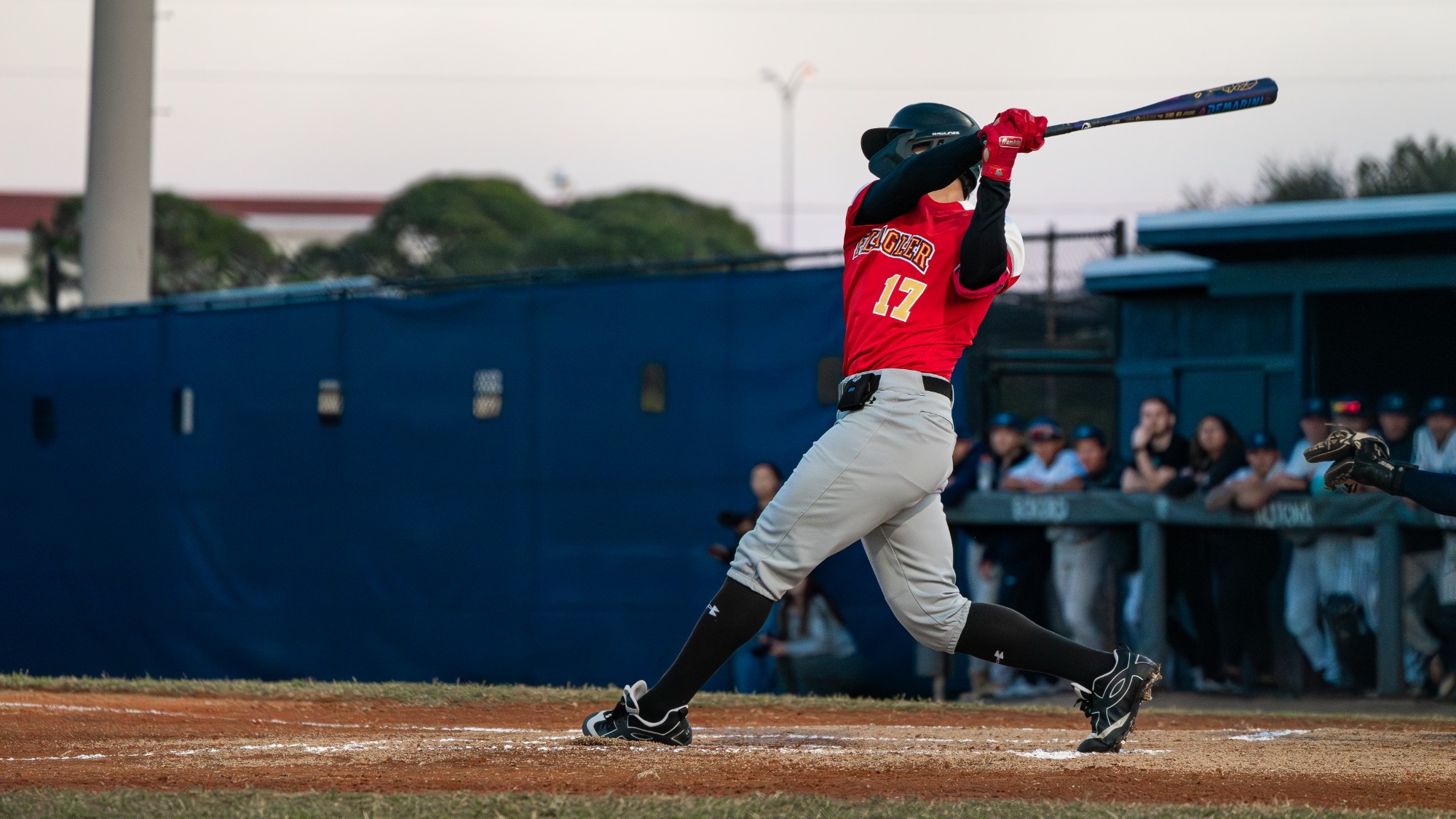 AJ Hunerberg swings at a pitch