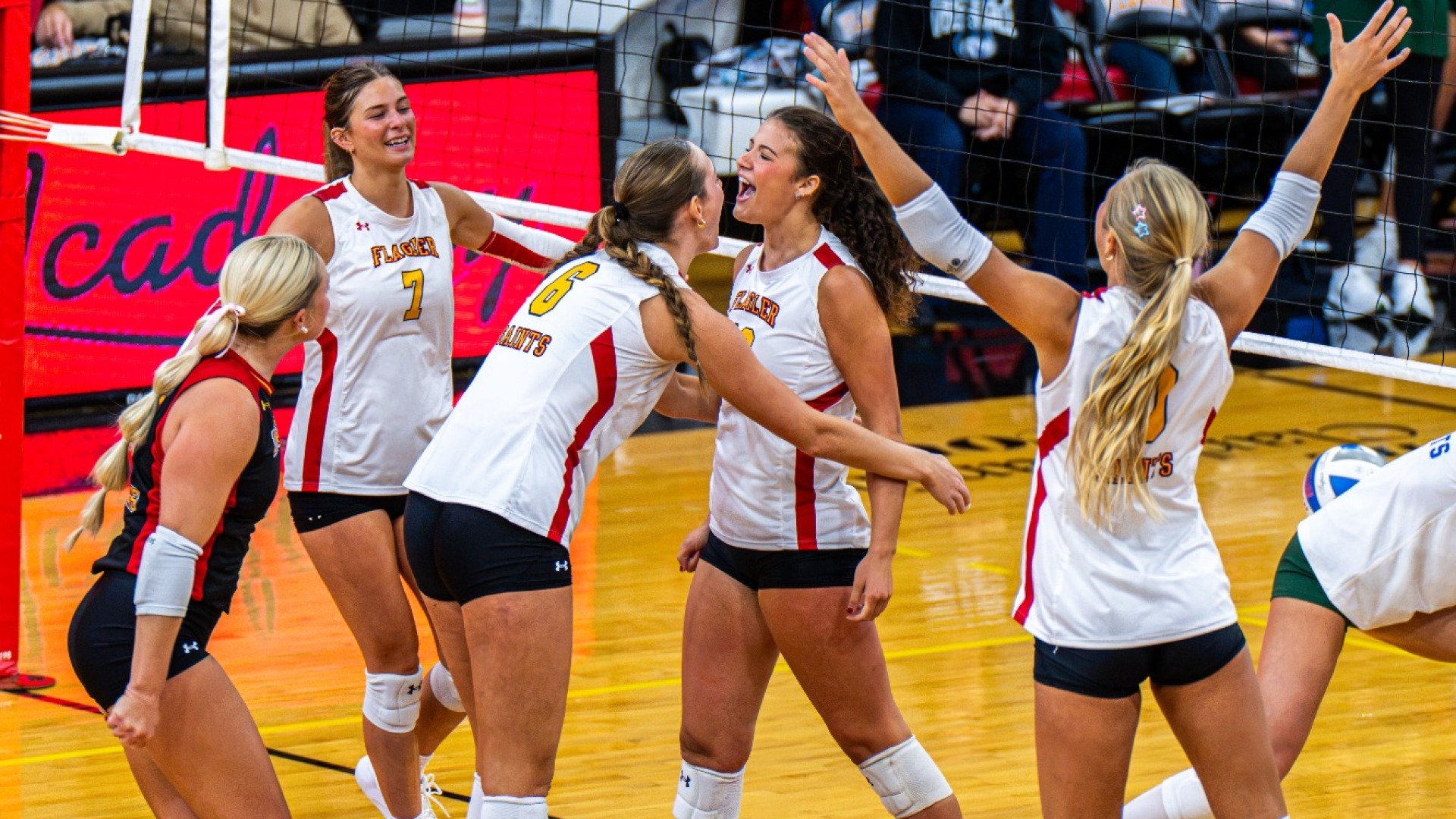 Saints celebrating win over Georgia College