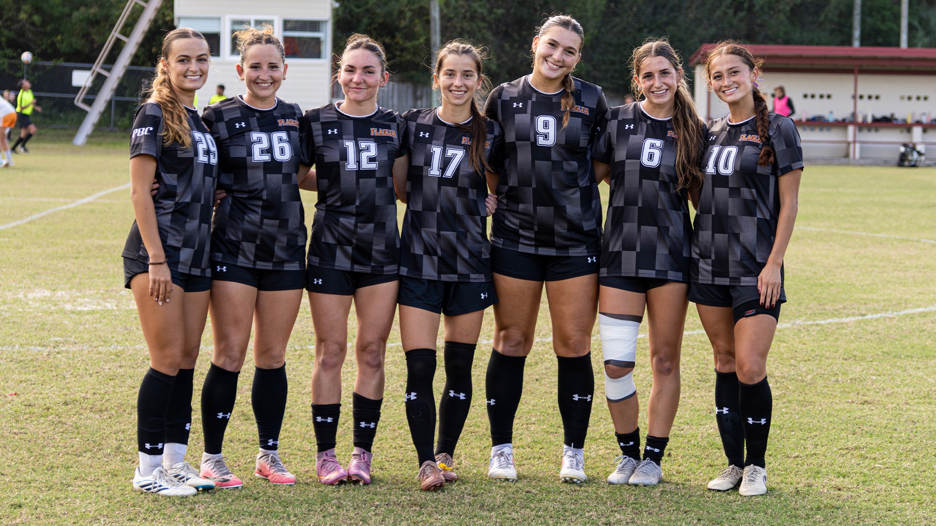 Flagler women's soccer senior class photo on senior day