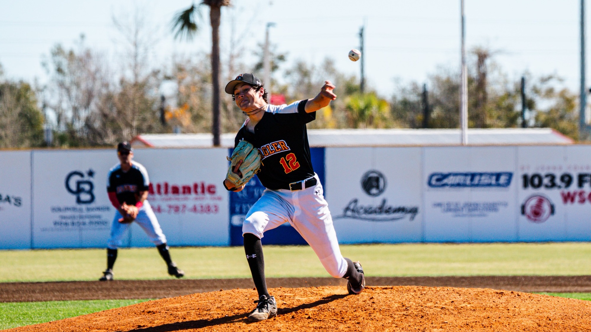 Garrett Wright delivers a pitch