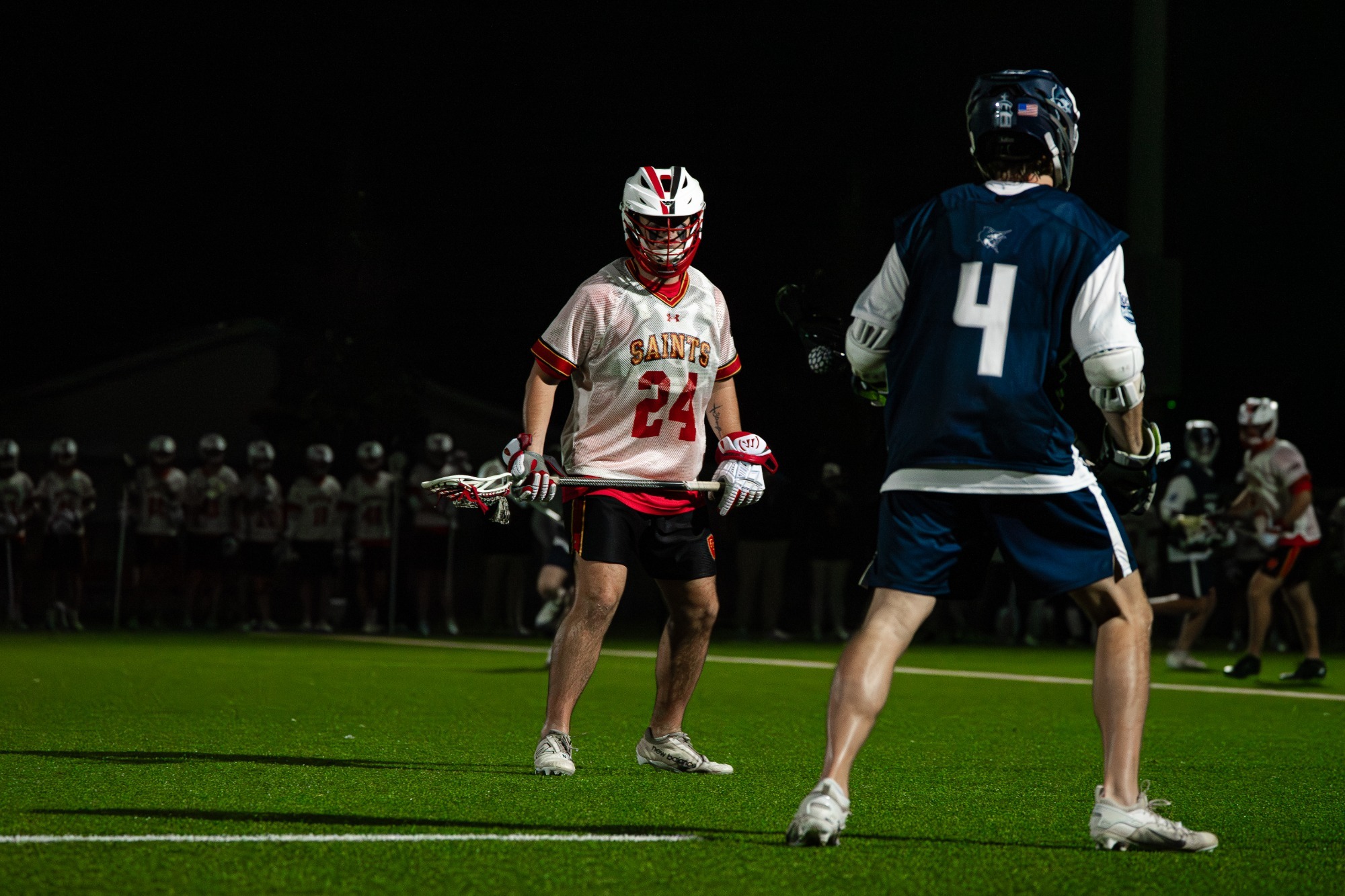 Brendan Watson staring down a player