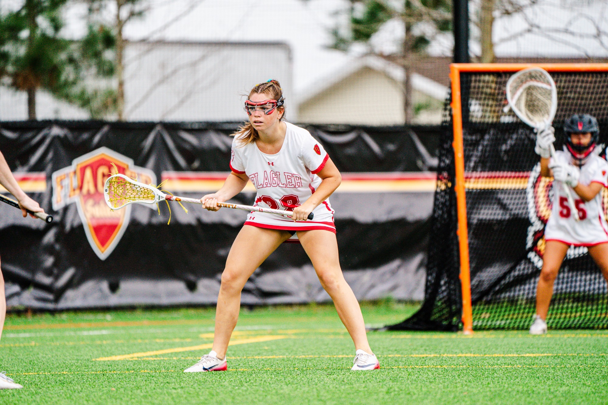 Taylor Halloran in a defensive stance