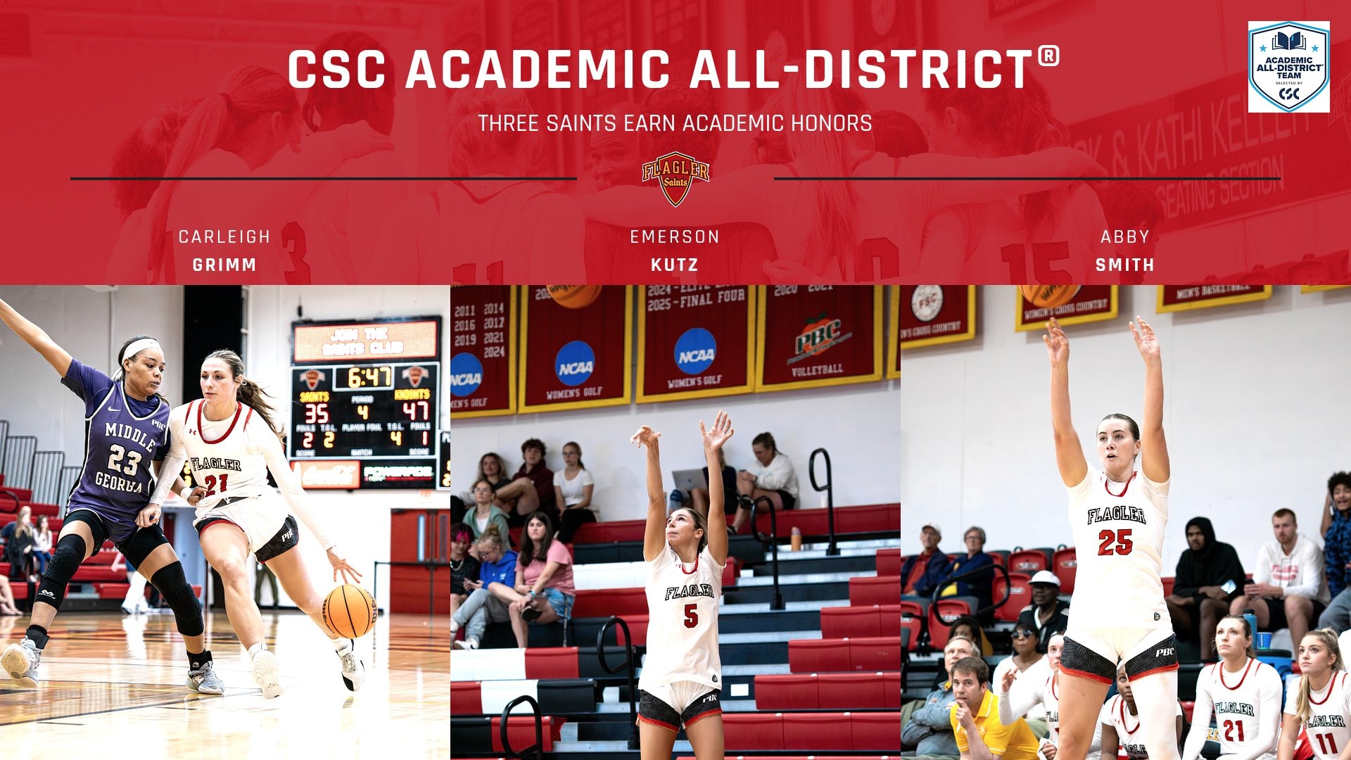 WBB Academic All-District graphic