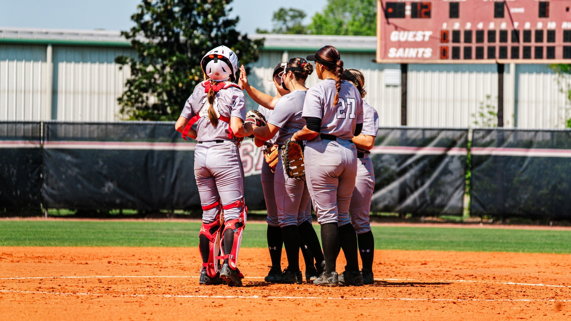 Saints getting ready to play