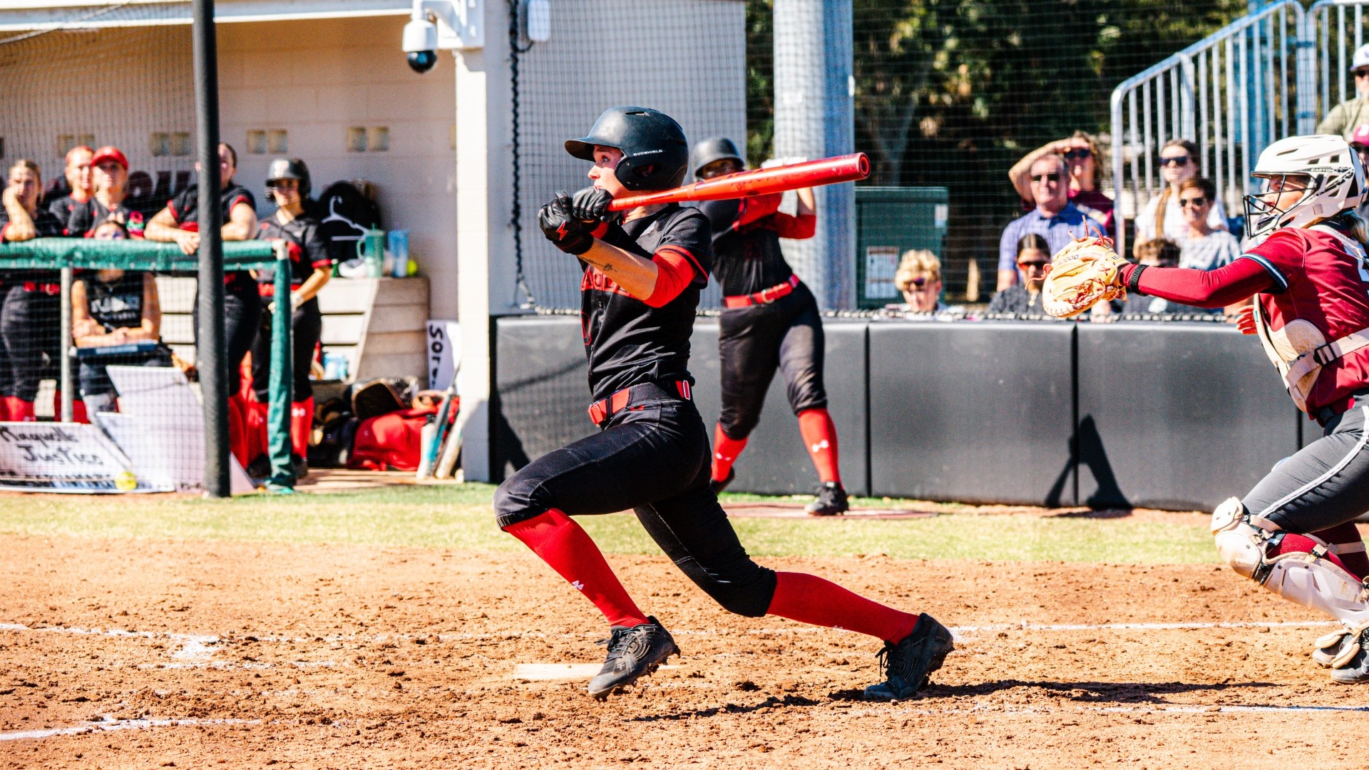 Ryleigh Hall hits ball