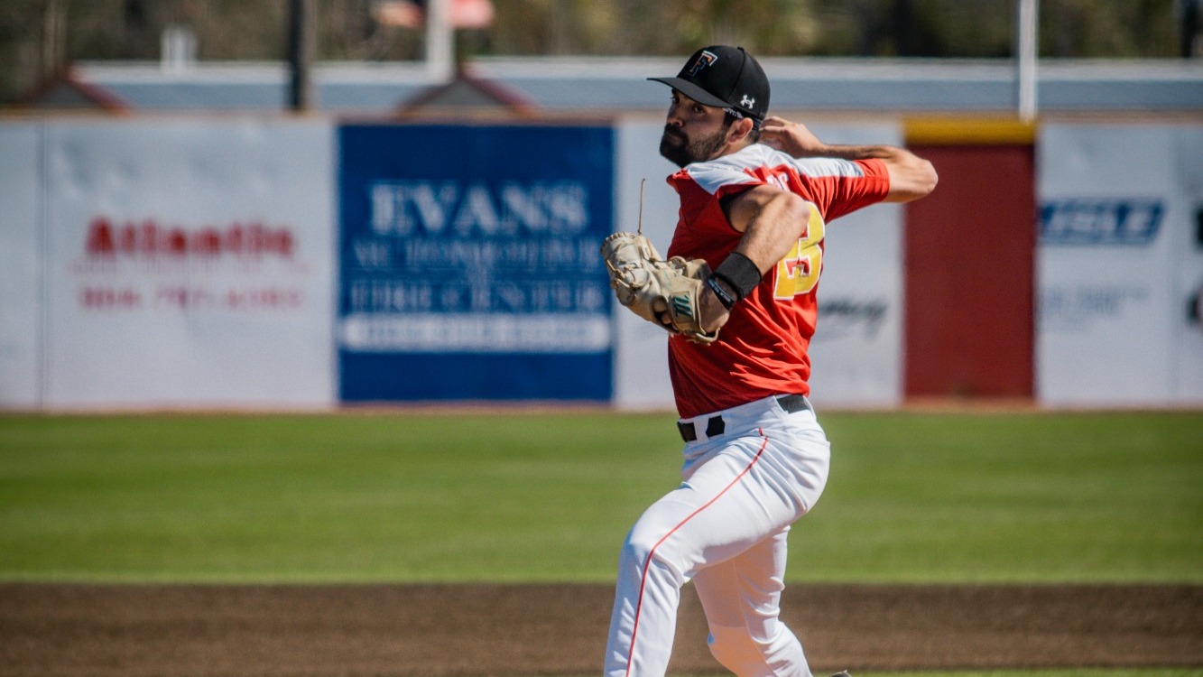 Aaron Zenus delivers a pitch