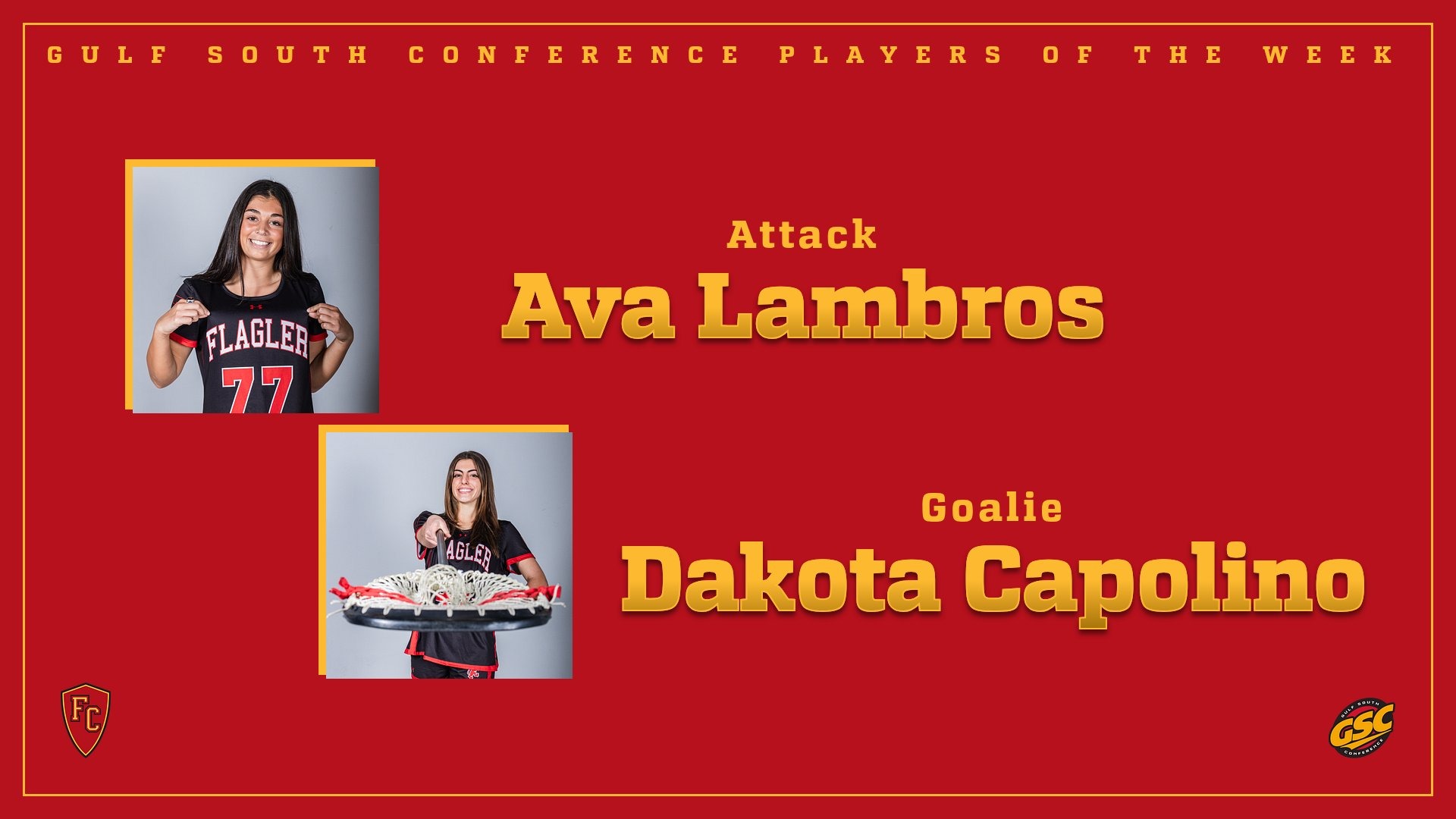 Ava Lambros, Dakota Capolino POTW Mar. 3