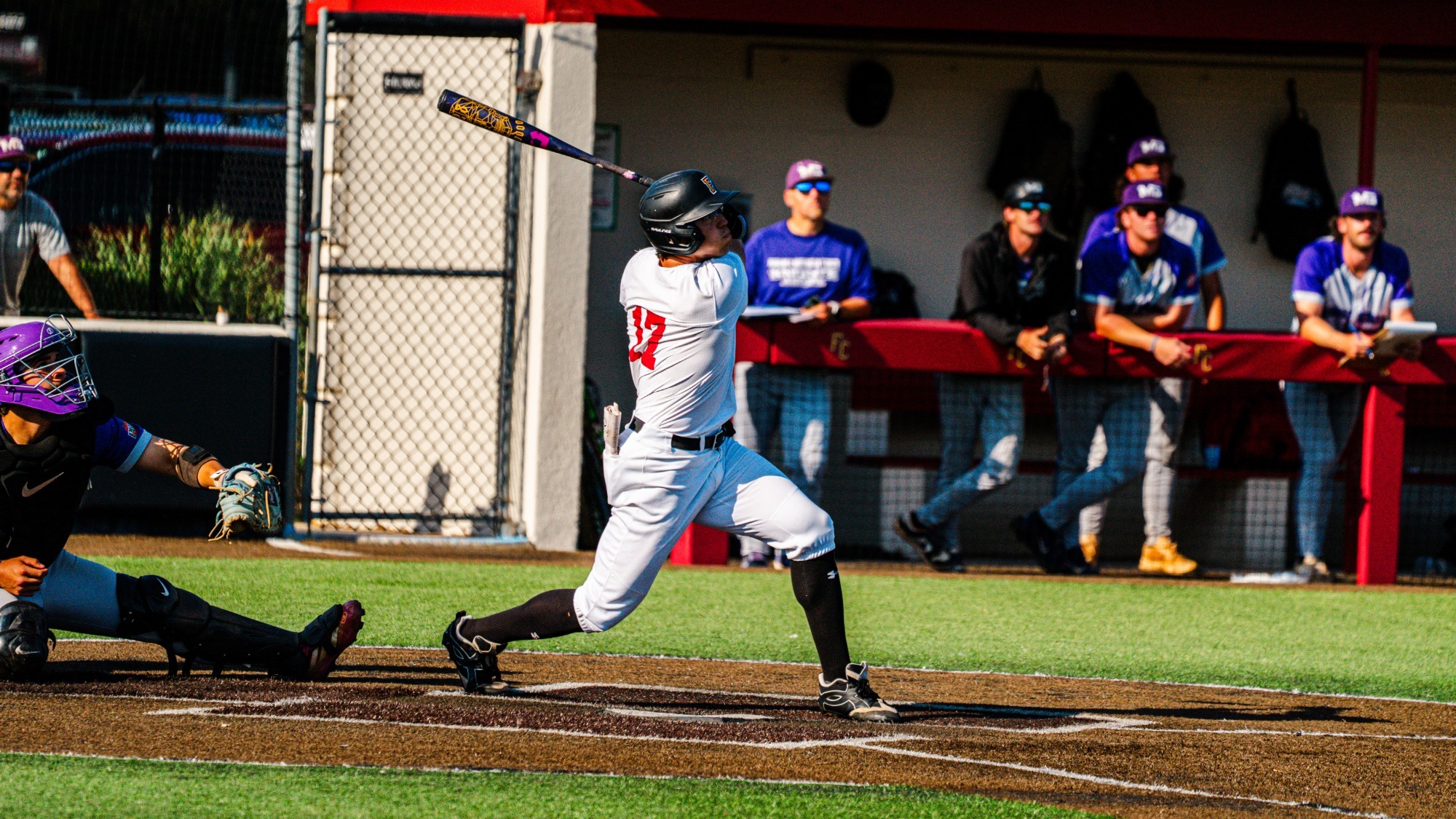 AJ Hunerberg swings at a pitch