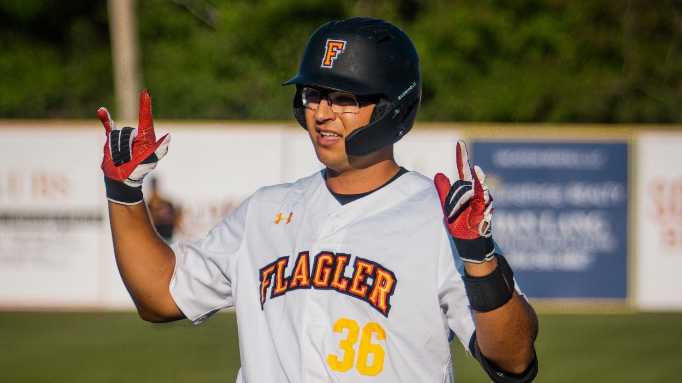 Eli Maddox at first base after reaching base