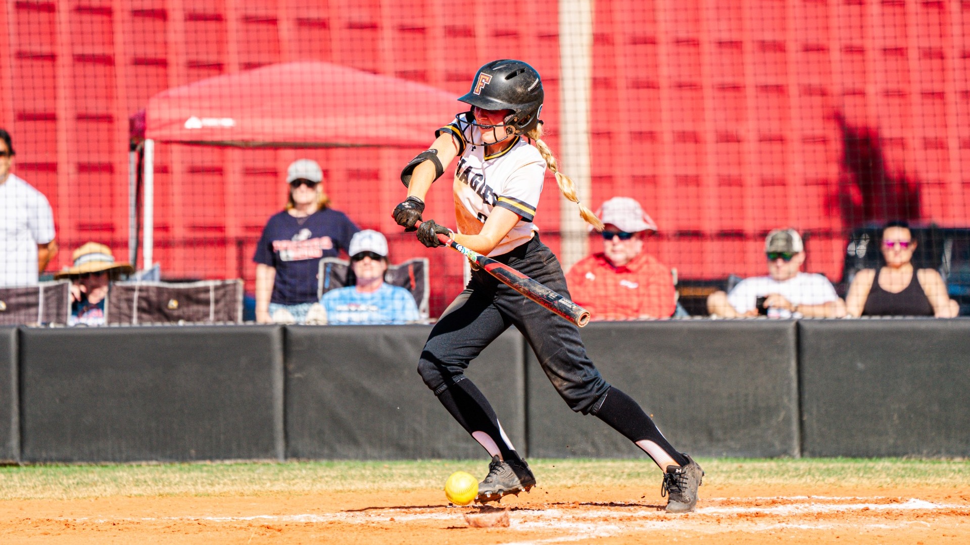 Olivia Burns hitting the ball