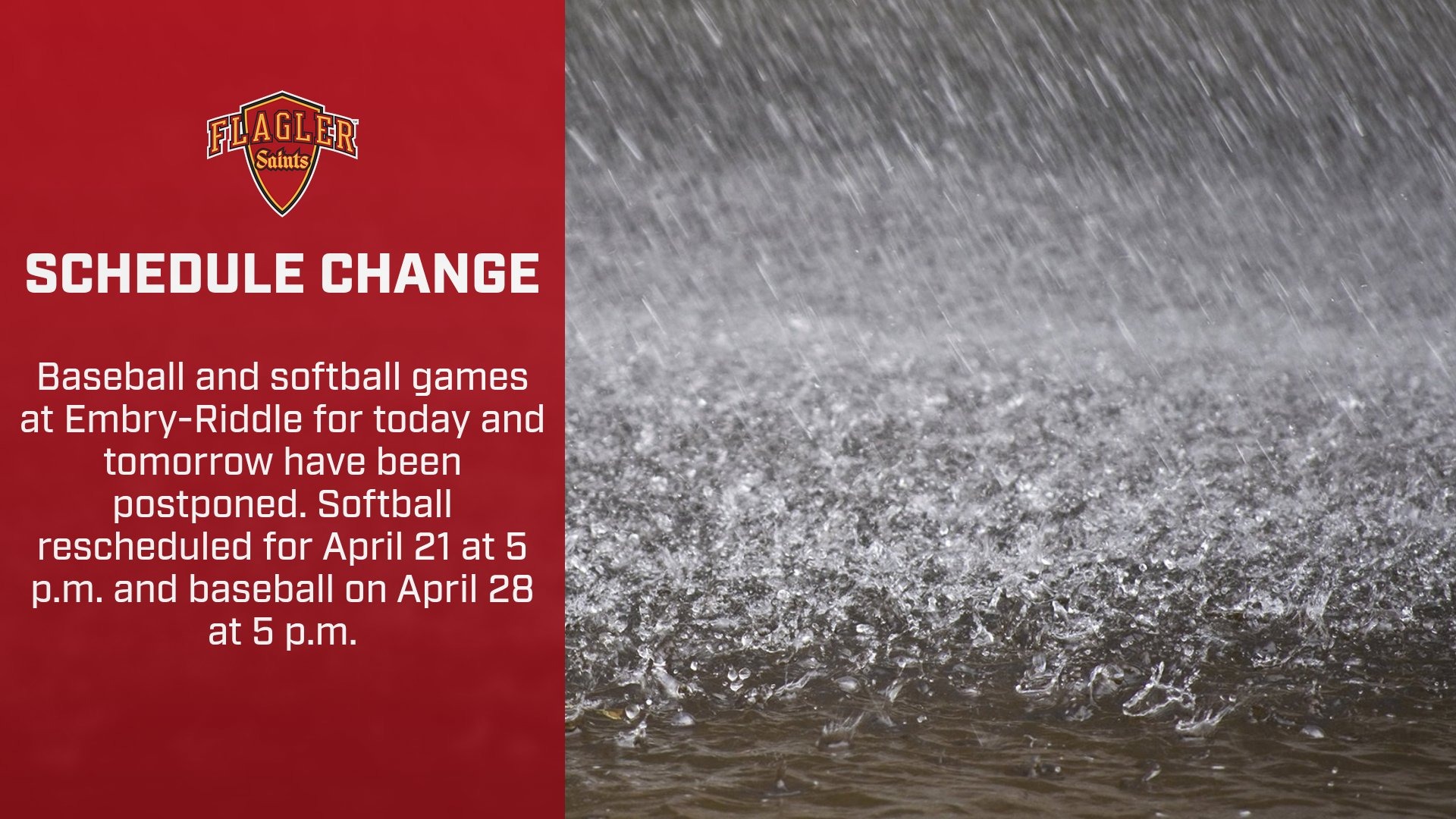 Schedule change graphic