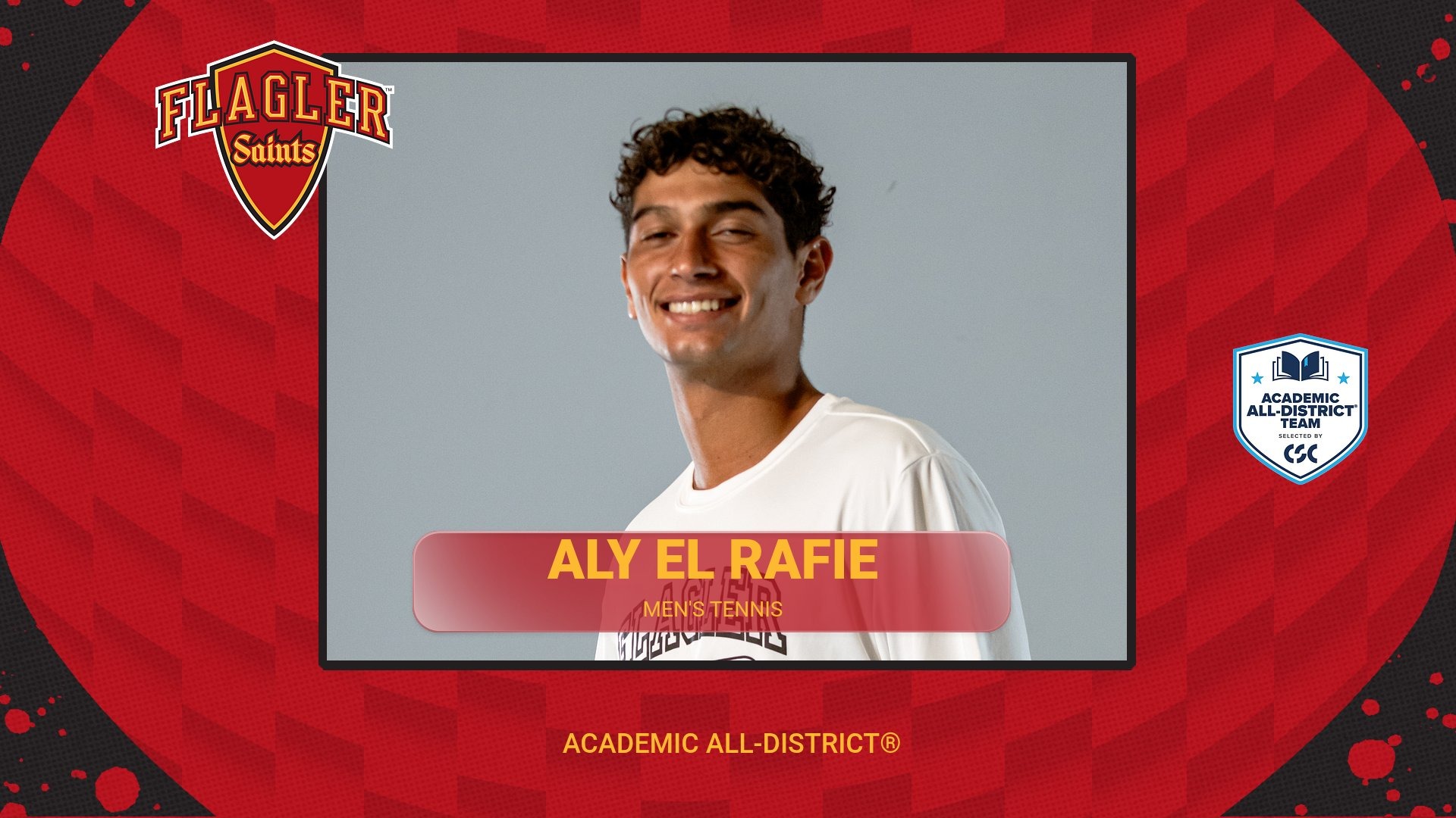 Aly El Rafie academic all-district graphic