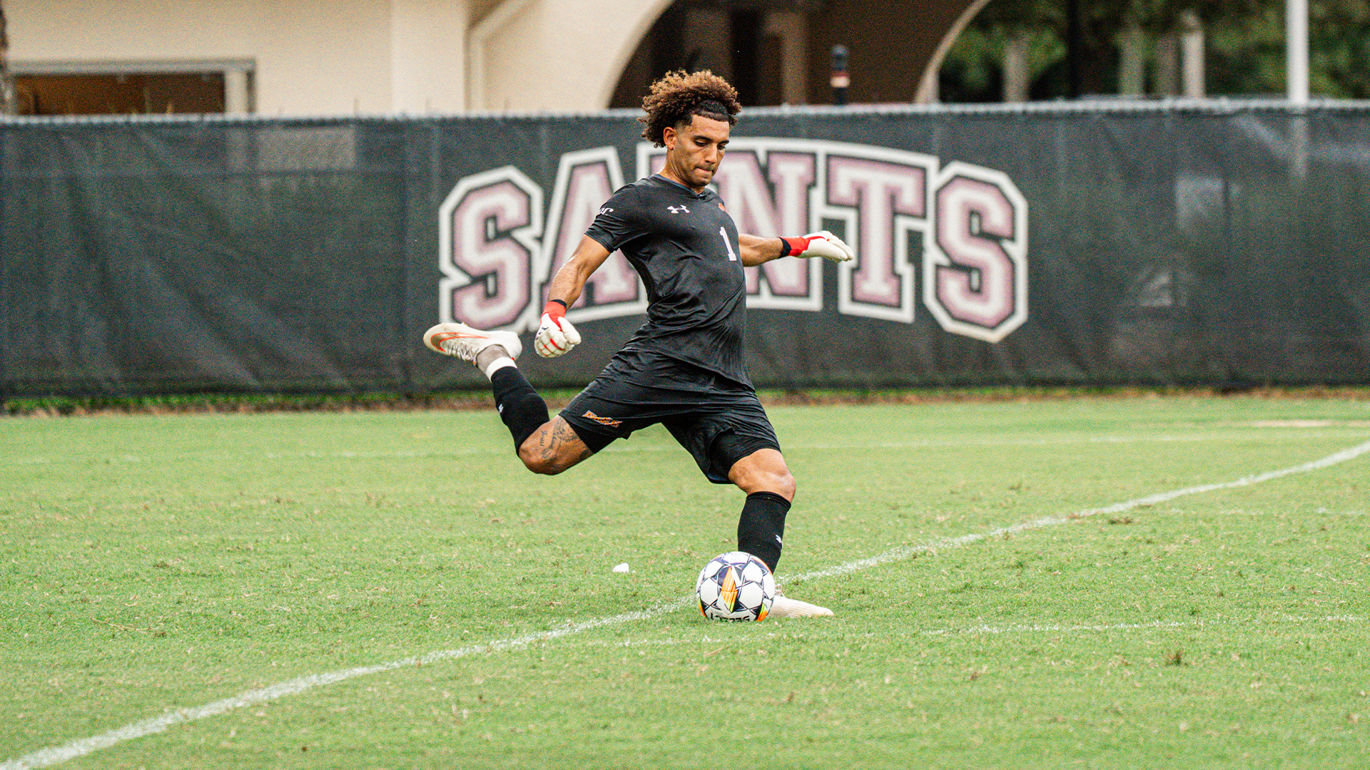 Ryan Rivas kicking against Clayton State