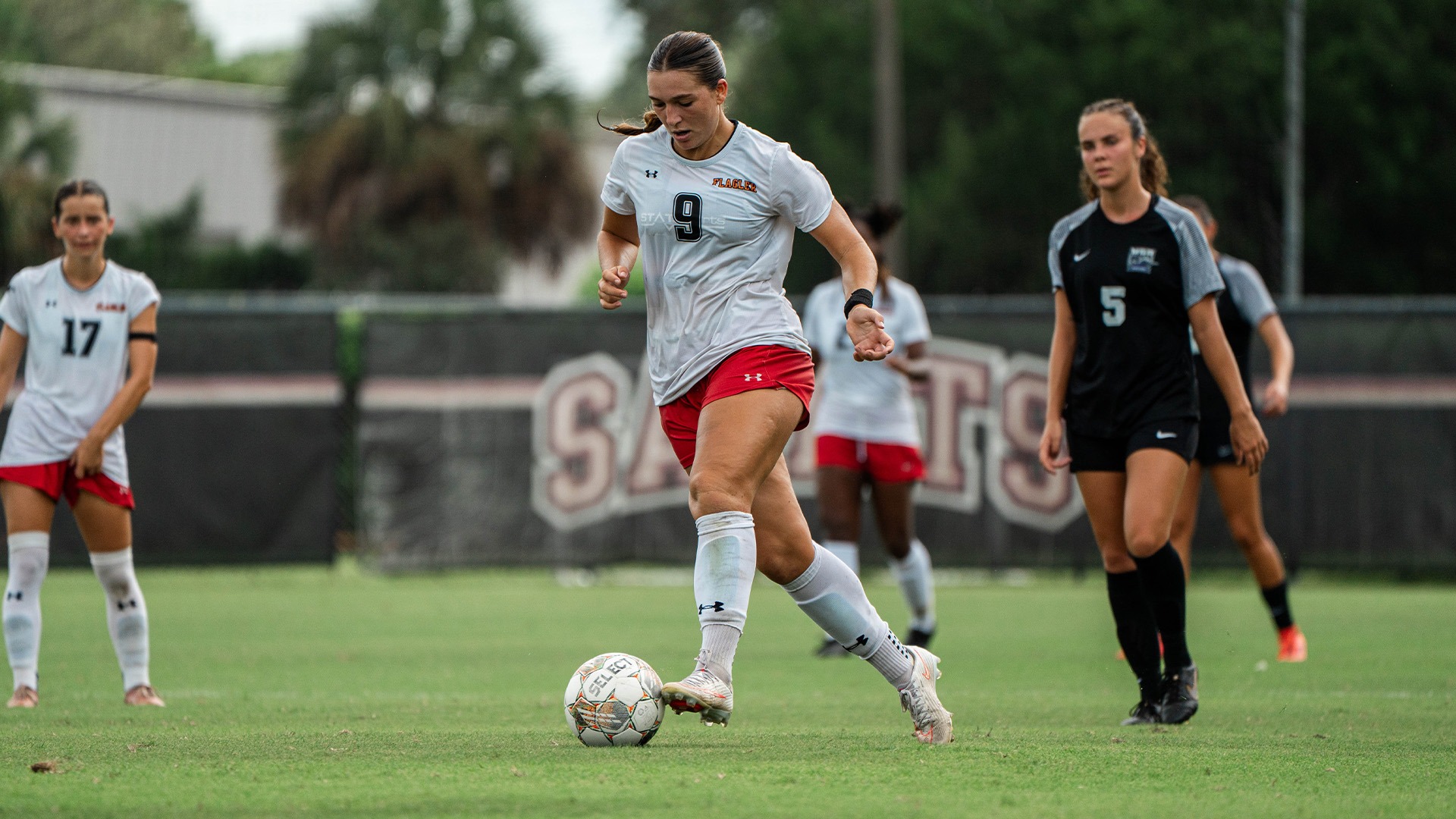 Brooke Rienecker dribbling versus Middle Georgia