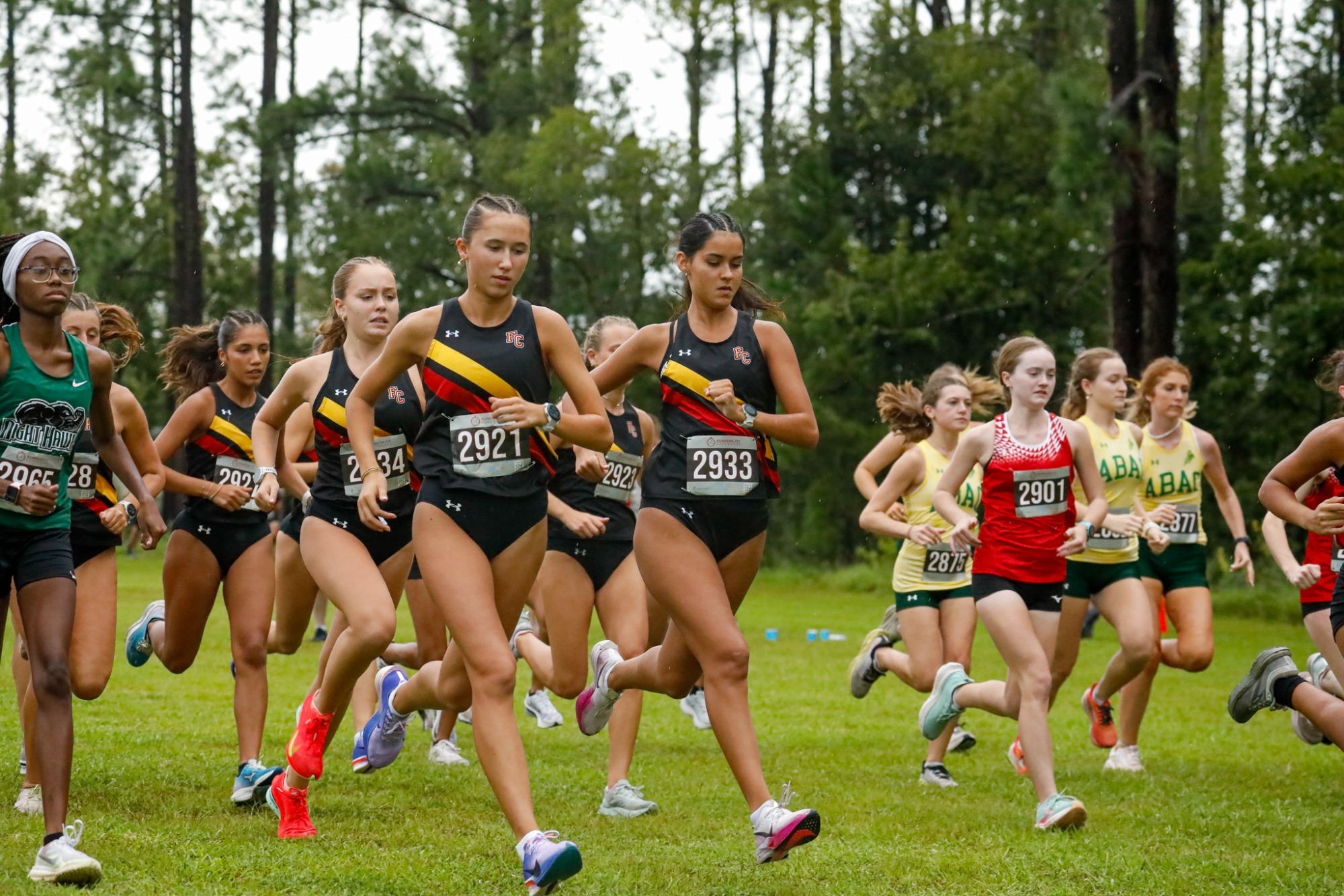 Belicia O'Grady and Morgan Bitting leading the pack