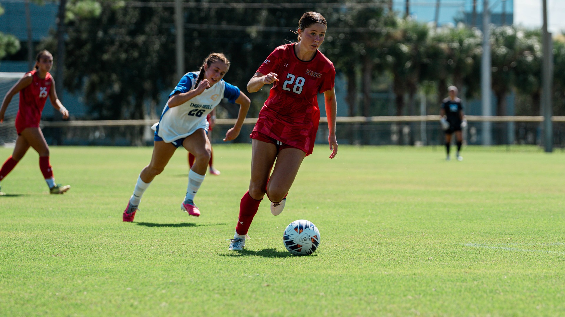 Jacqueline Destefano dribbling at Embry Riddle
